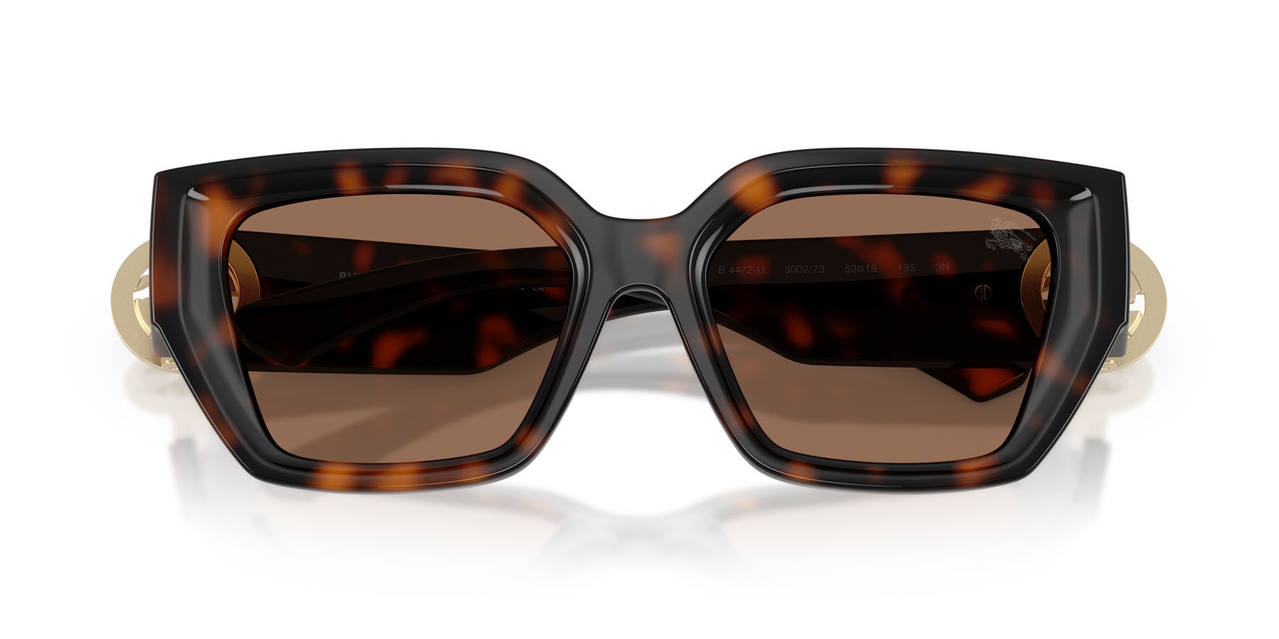 Occhiali da sole Burberry BE 4472U (300273) colore havana scuro forma quadrato lenti marrone scuro