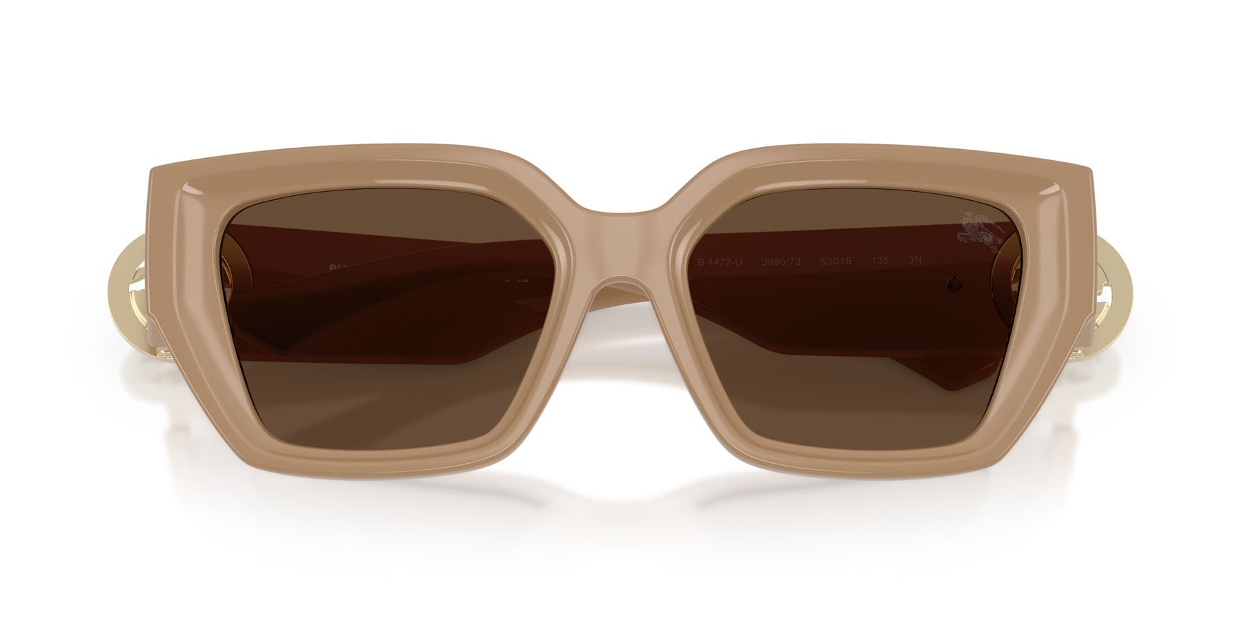 Occhiali da sole Burberry BE 4472U (399073) colore beige forma quadrato lenti marrone scuro
