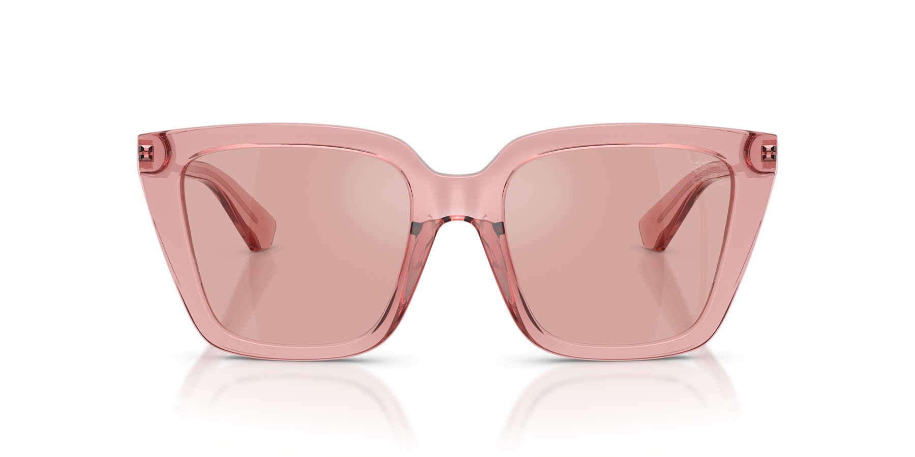 Occhiali da sole Burberry BE 4473U (41969L) colore rosa forma quadrato lenti violetto chiaro/flash argento