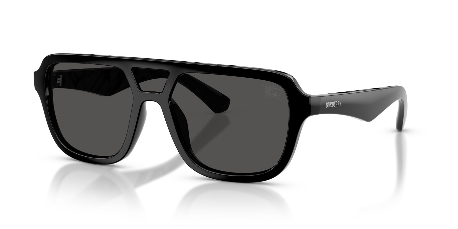Occhiali da sole Burberry BE 4474U (300187) colore nero forma aviator lenti grigio scuro