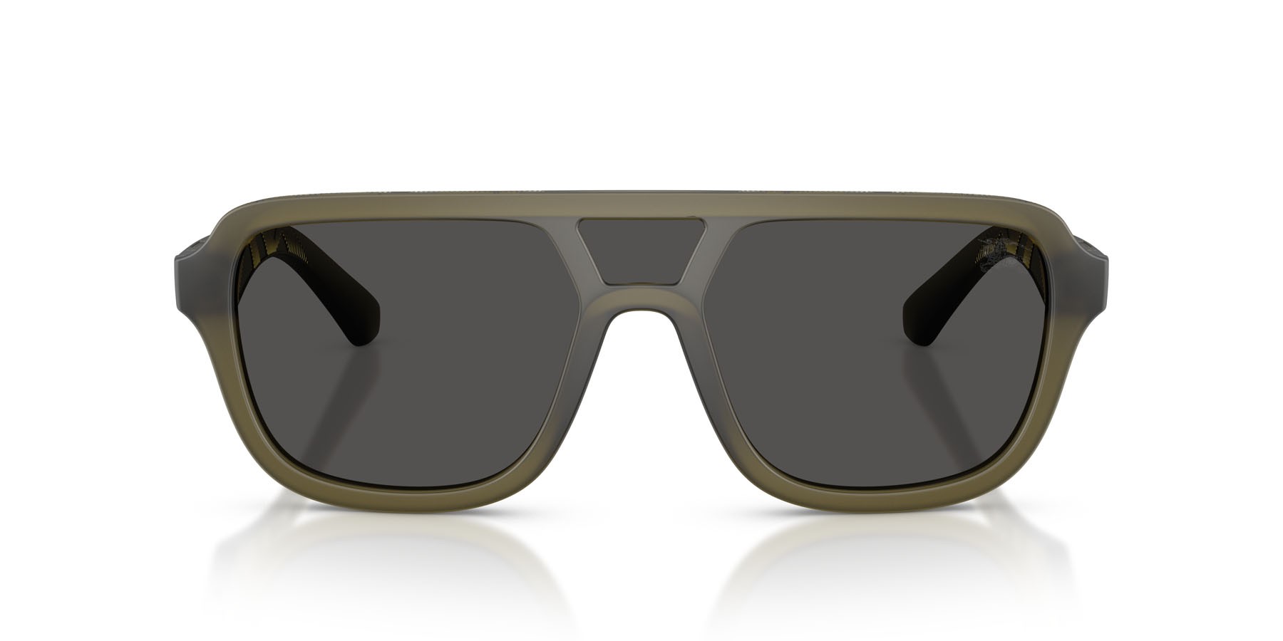 Sunglasses Burberry BE 4474U (421287) color verde opaco shape aviator lenses grigio scuro