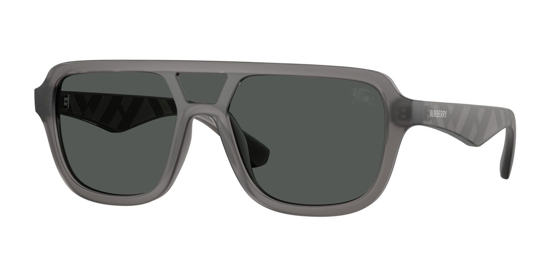 Occhiali da sole Burberry BE 4474U (421387) colore grigio opaco forma aviator lenti grigio scuro