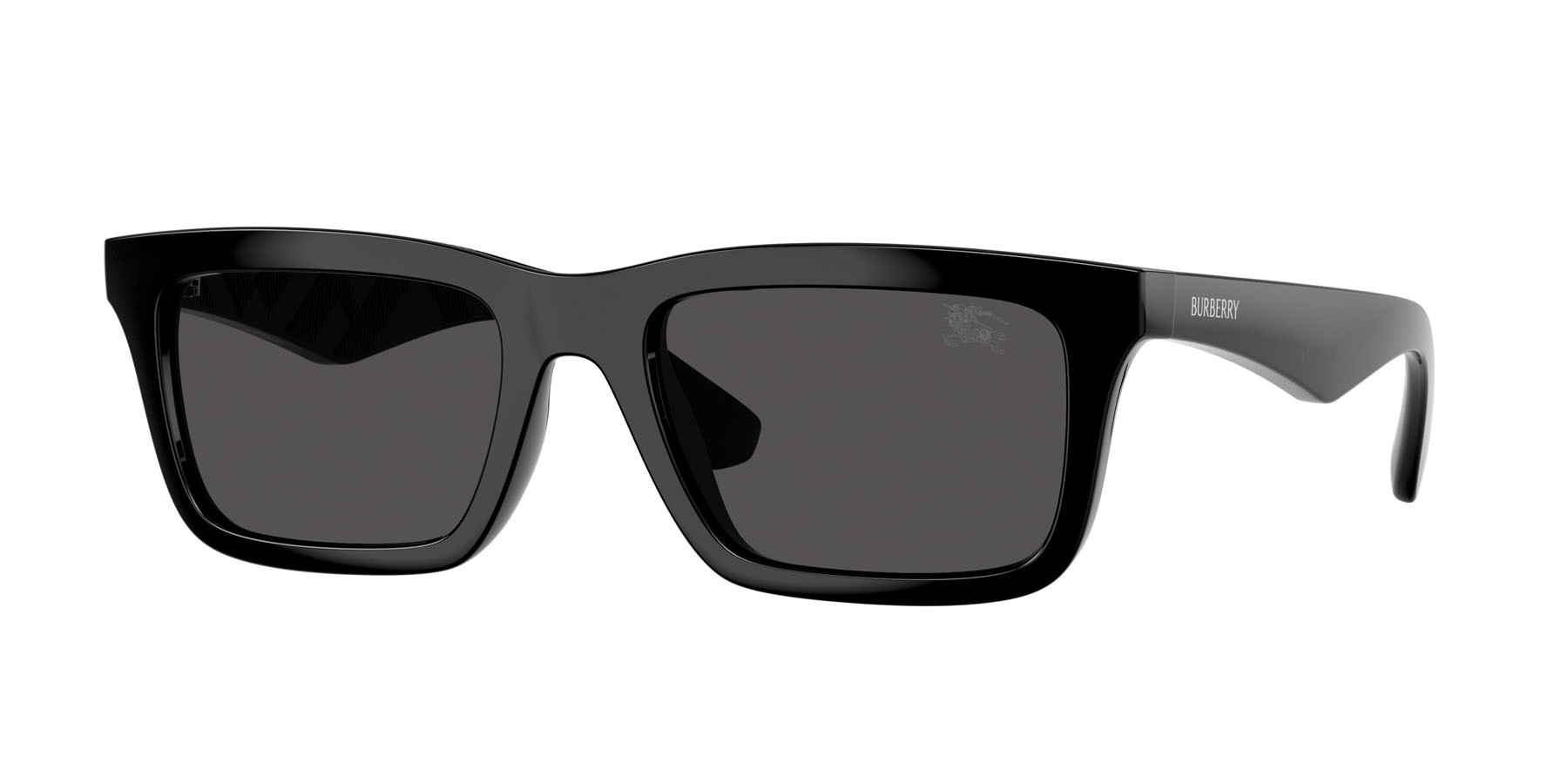 Occhiali da sole Burberry BE 4475U (300187) colore nero forma rettangolare lenti grigio scuro