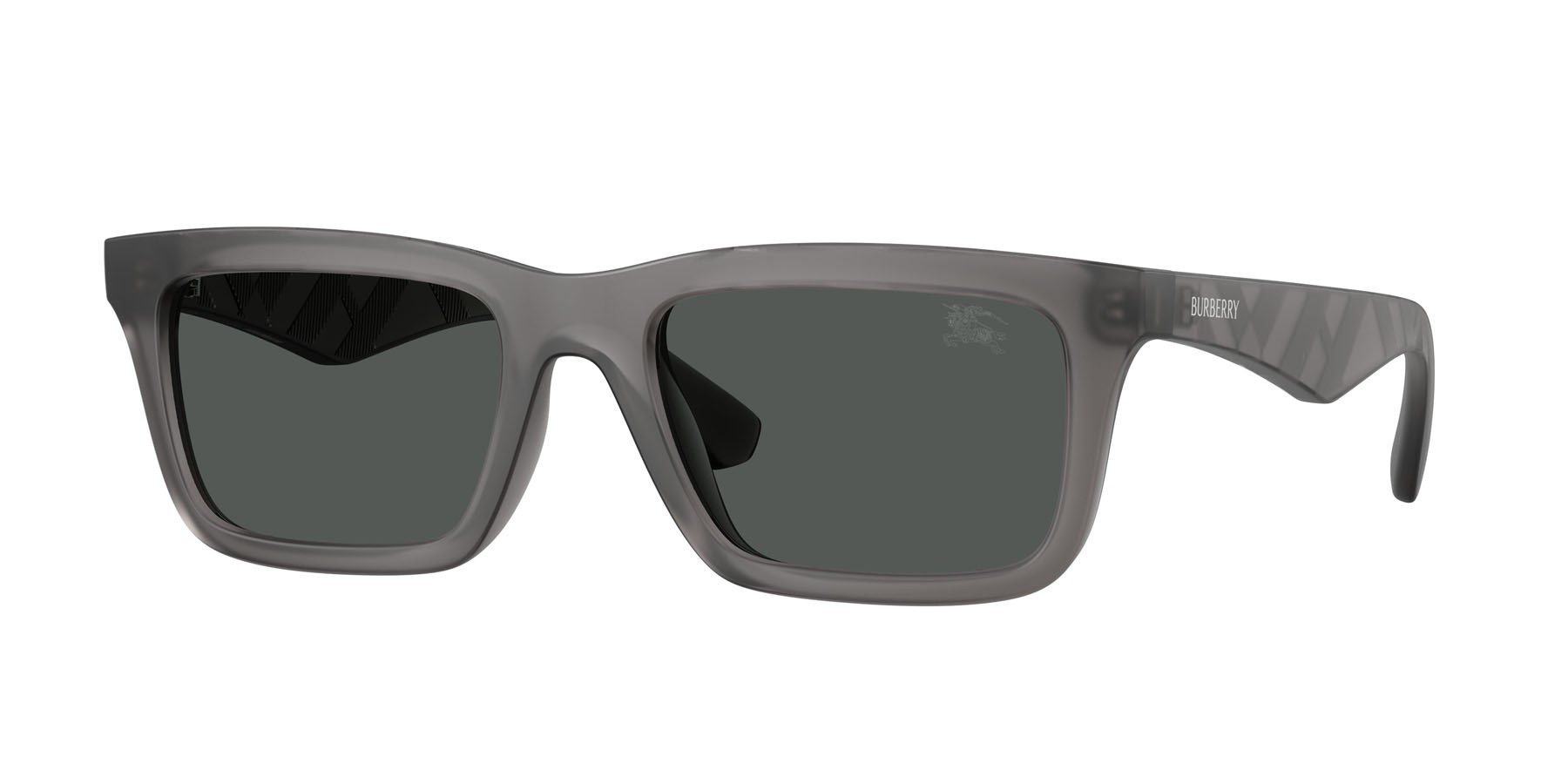 Occhiali da sole Burberry BE 4475U (421387) colore grigio opaco forma rettangolare lenti grigio scuro