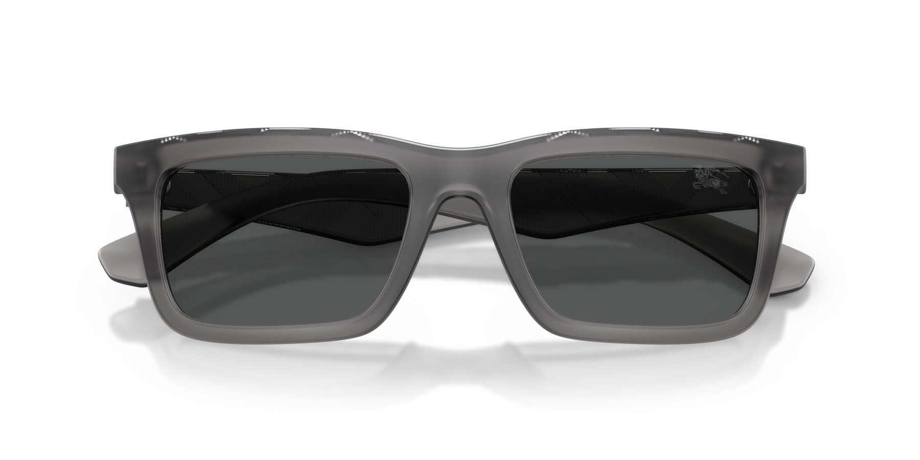 Occhiali da sole Burberry BE 4475U (421387) colore grigio opaco forma rettangolare lenti grigio scuro