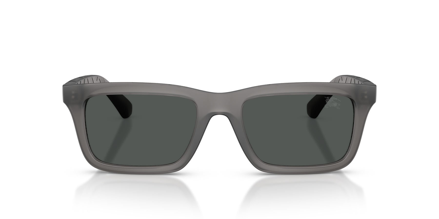 Occhiali da sole Burberry BE 4475U (421387) colore grigio opaco forma rettangolare lenti grigio scuro