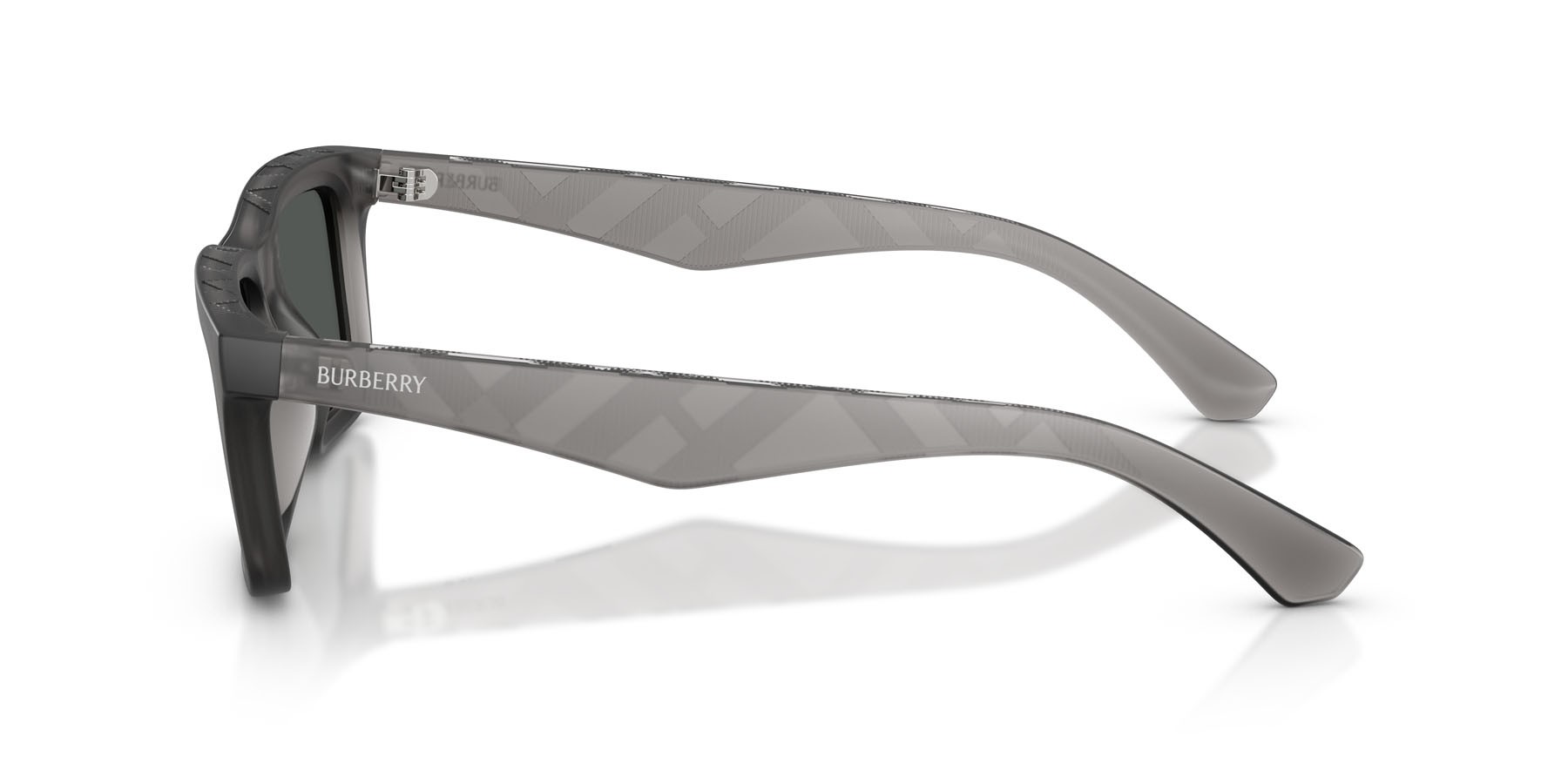 Occhiali da sole Burberry BE 4475U (421387) colore grigio opaco forma rettangolare lenti grigio scuro