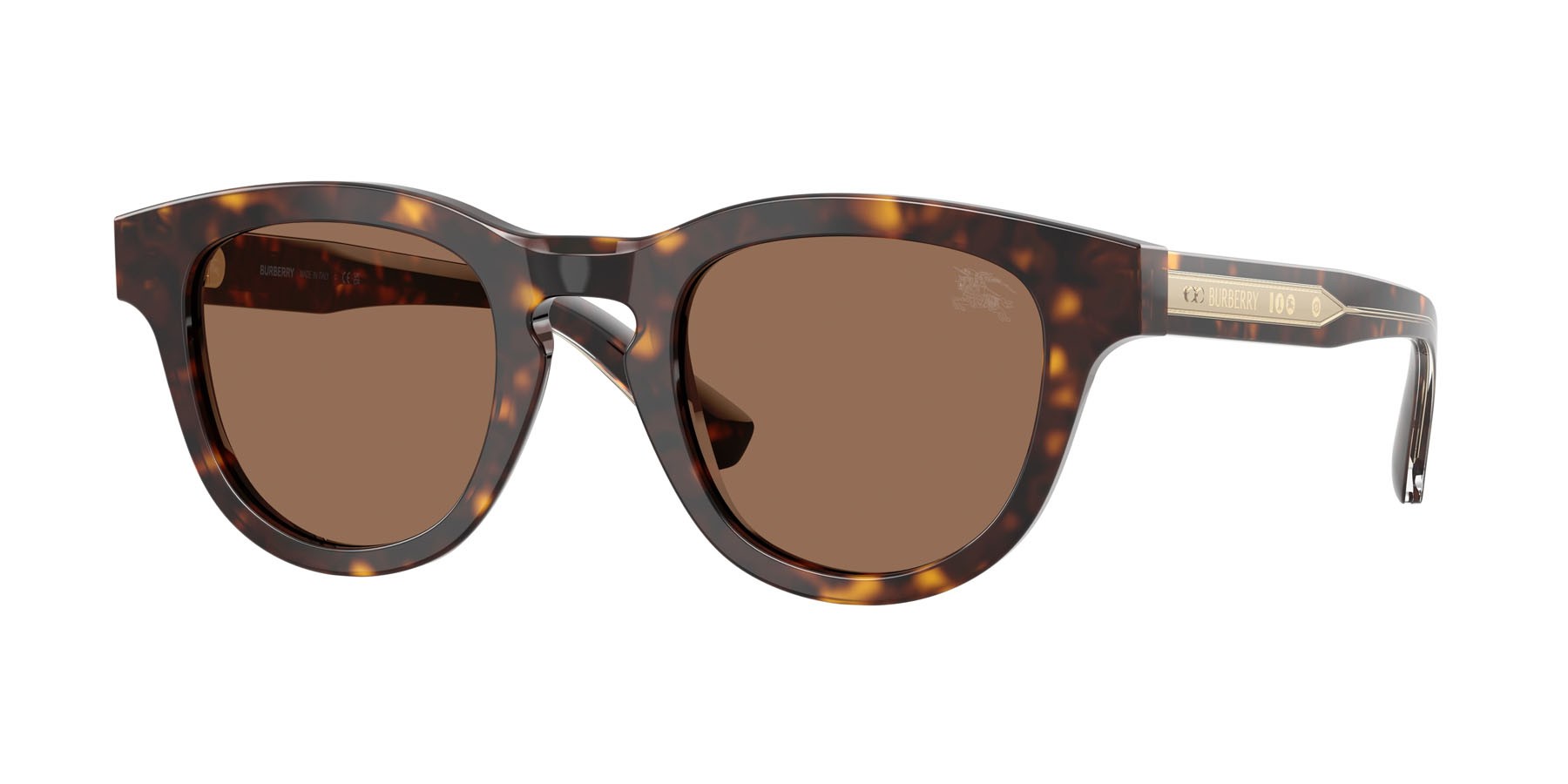 Occhiali da sole Burberry BE 4477 (420573) colore havana scuro forma pantos lenti marrone scuro
