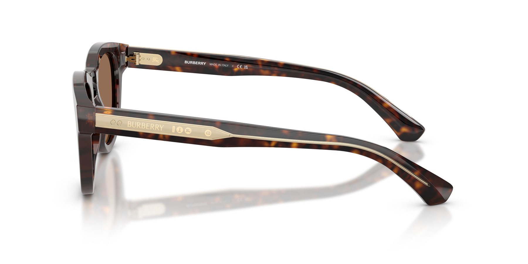 Occhiali da sole Burberry BE 4477 (420573) colore havana scuro forma pantos lenti marrone scuro