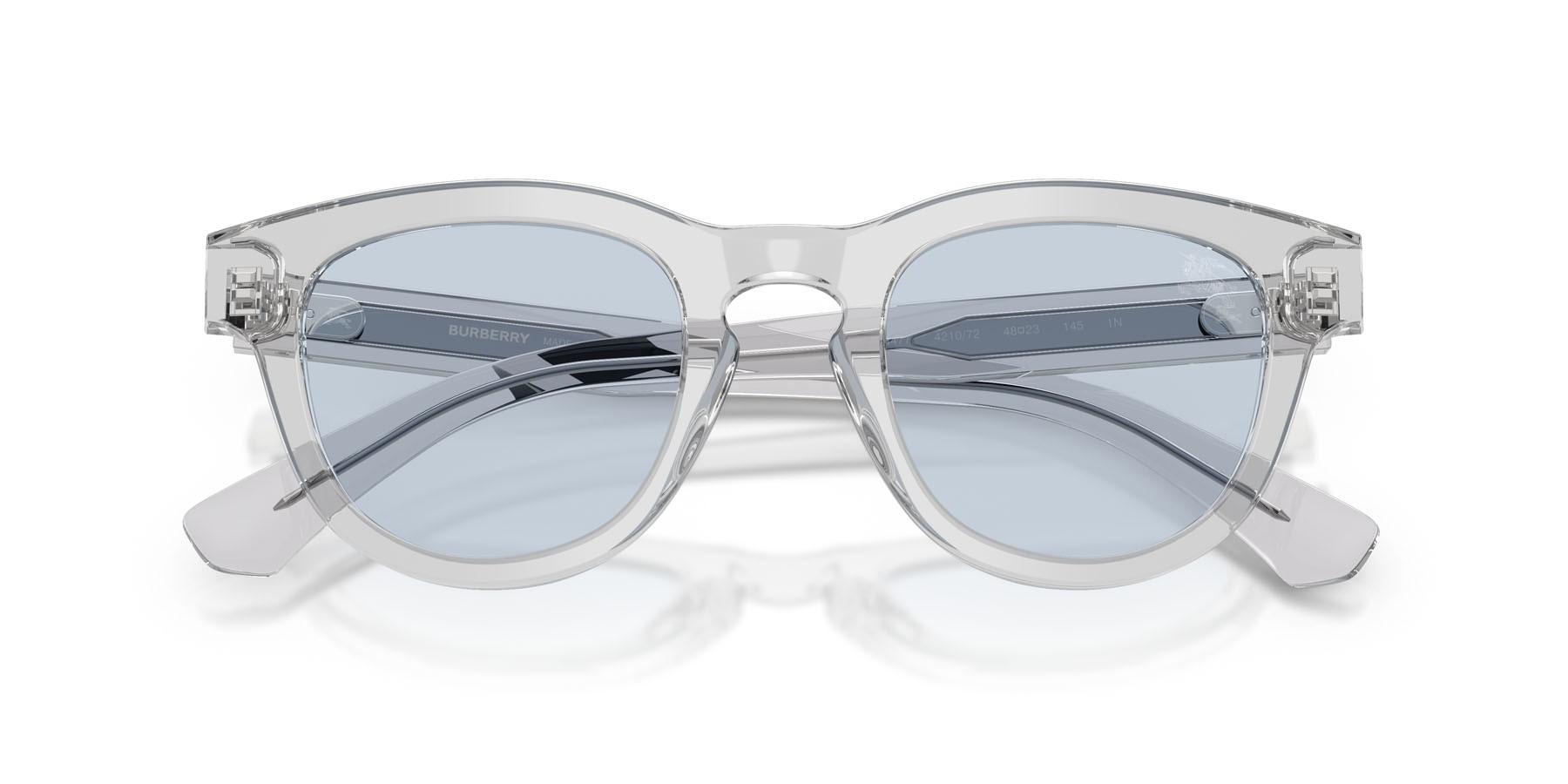 Occhiali da sole Burberry BE 4477 (421072) colore grigio forma pantos lenti azzurro
