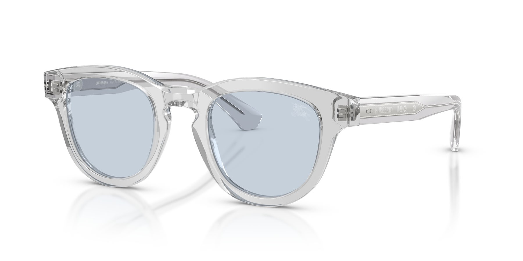 Occhiali da sole Burberry BE 4477 (421072) colore grigio forma pantos lenti azzurro