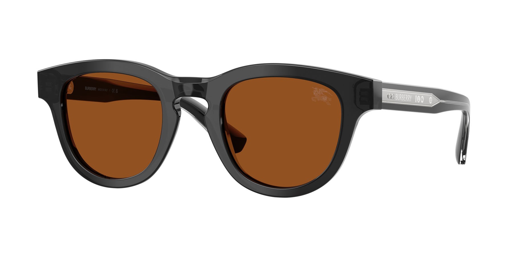 Occhiali da sole Burberry BE 4477 (421173) colore grigio forma pantos lenti marrone scuro
