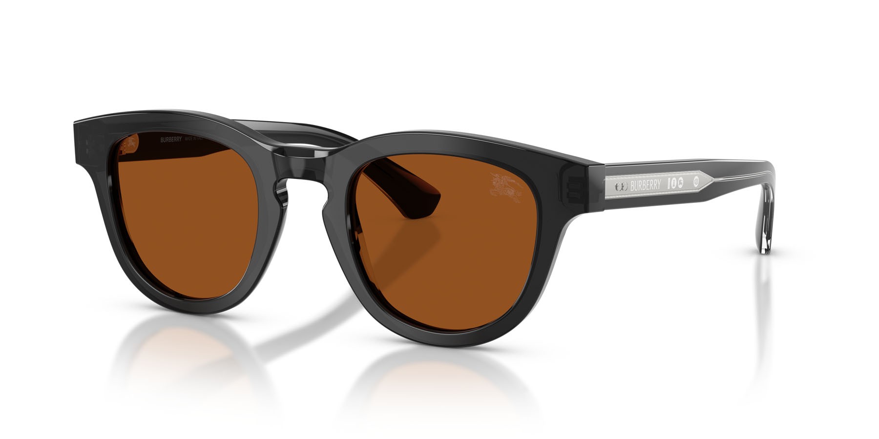 Occhiali da sole Burberry BE 4477 (421173) colore grigio forma pantos lenti marrone scuro