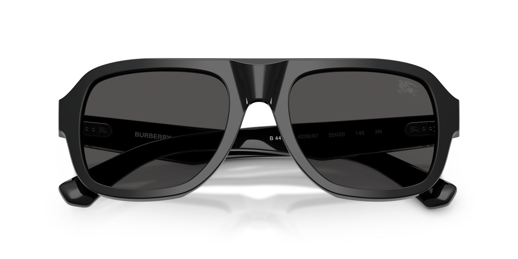 Sunglasses Burberry BE 4478 (420687) color nero shape aviator lenses grigio scuro