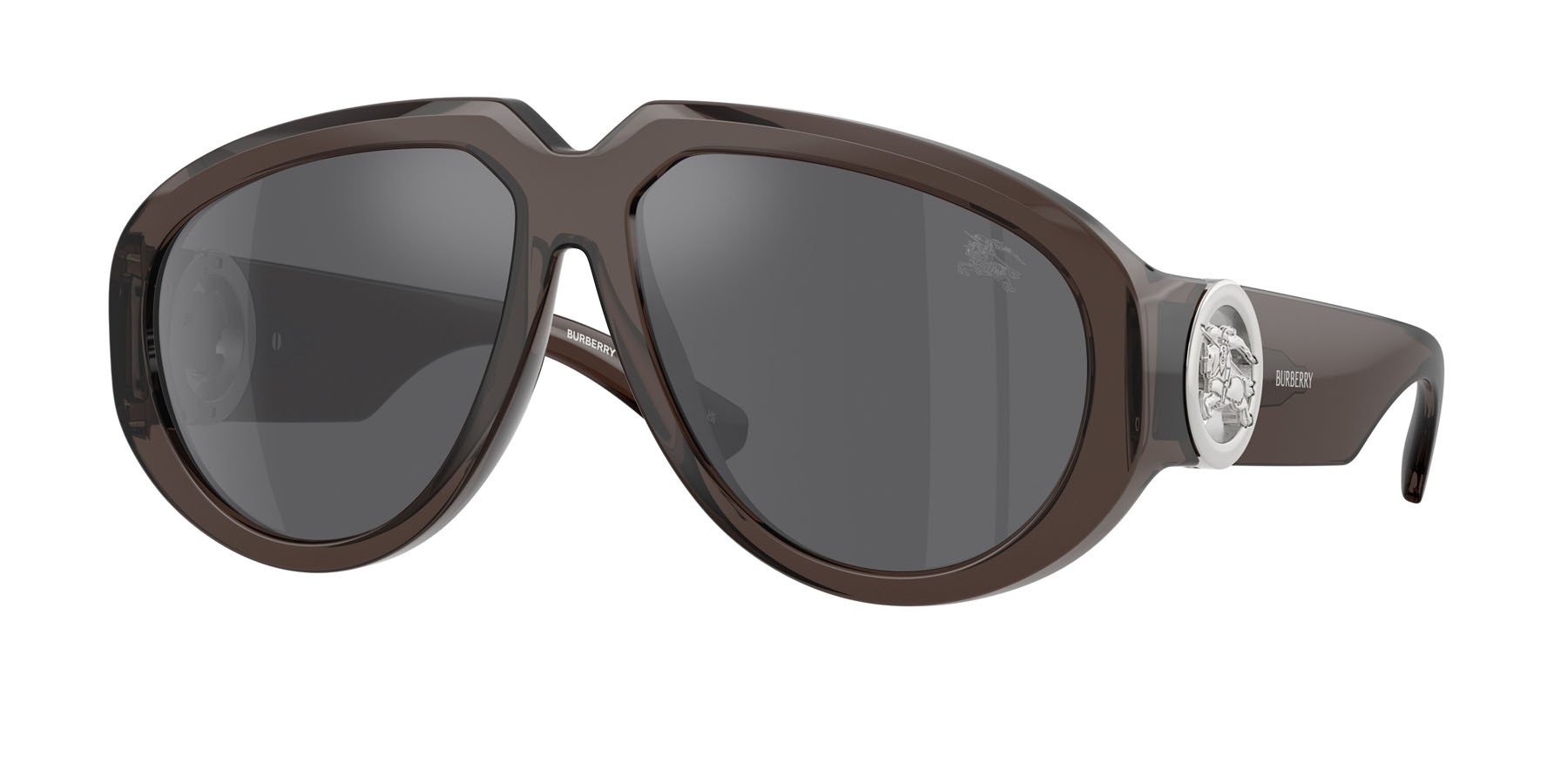 Sunglasses Burberry BE 4479U (41126G) color grigio shape aviator lenses grigio argento specchiato