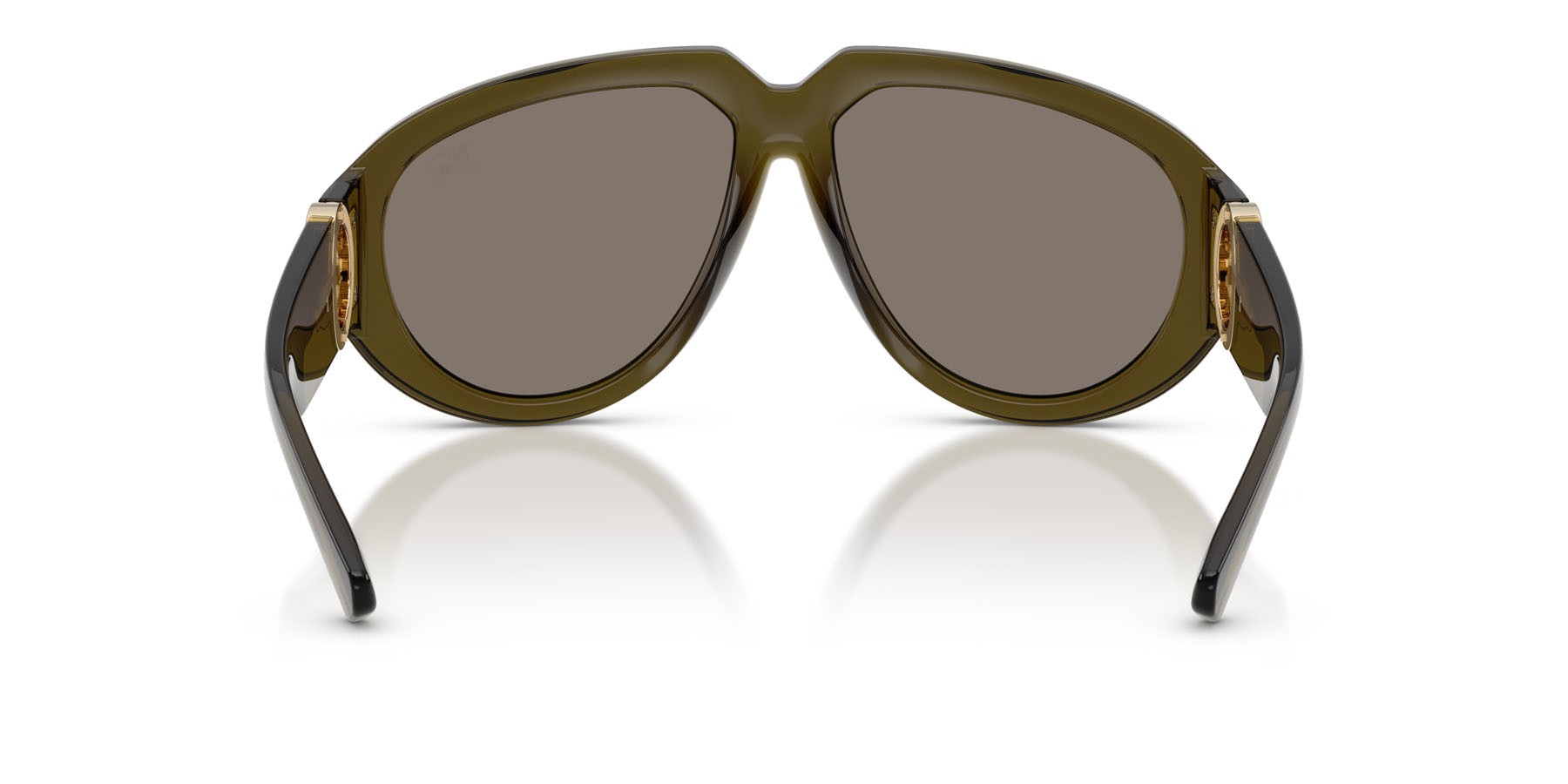 Sunglasses Burberry BE 4479U (41946G) color verde shape aviator lenses grigio chiaro specchiato argento