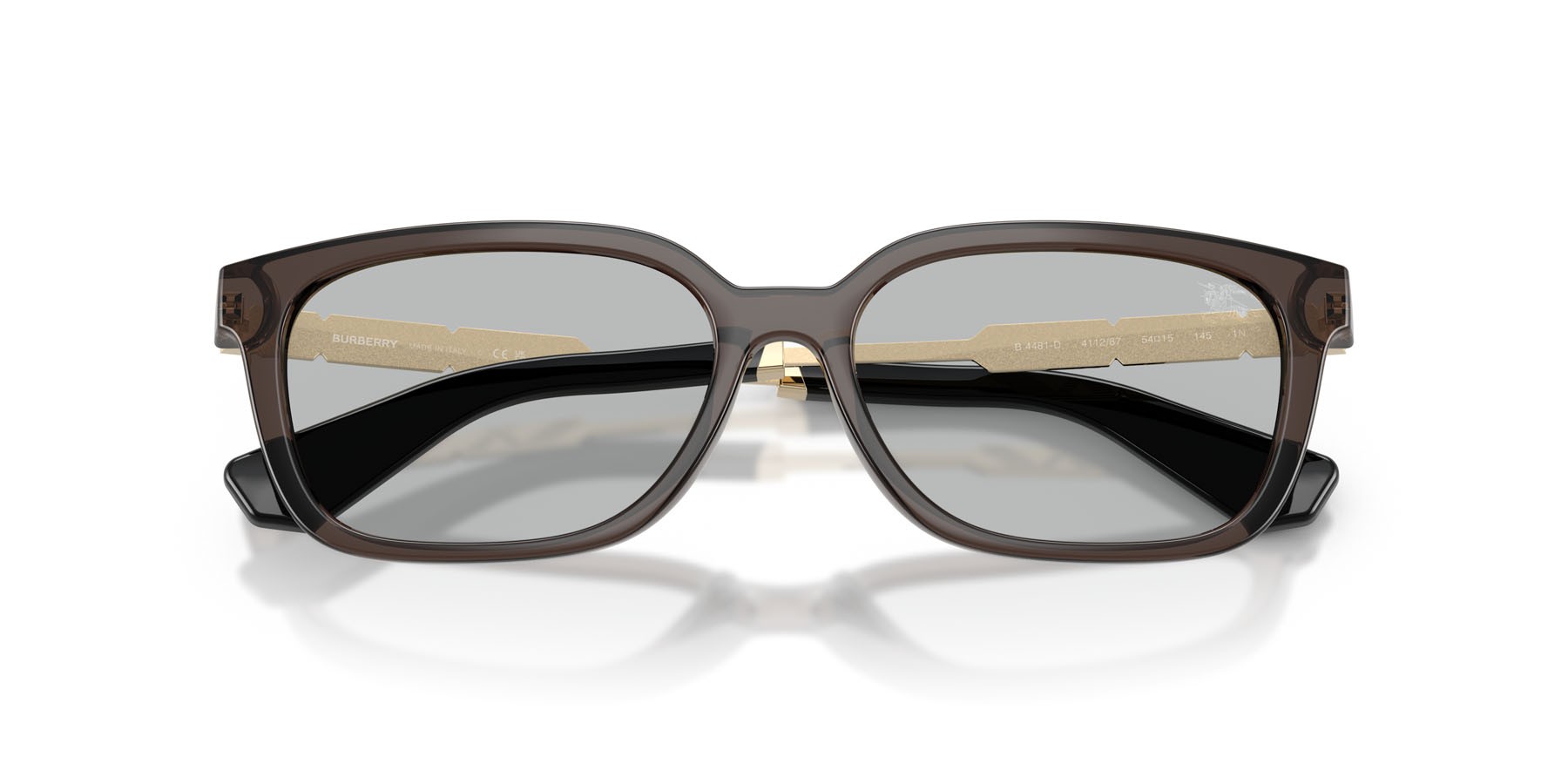 Occhiali da sole Burberry BE 4481D (411287) colore grigio forma rettangolare lenti grigio chiaro