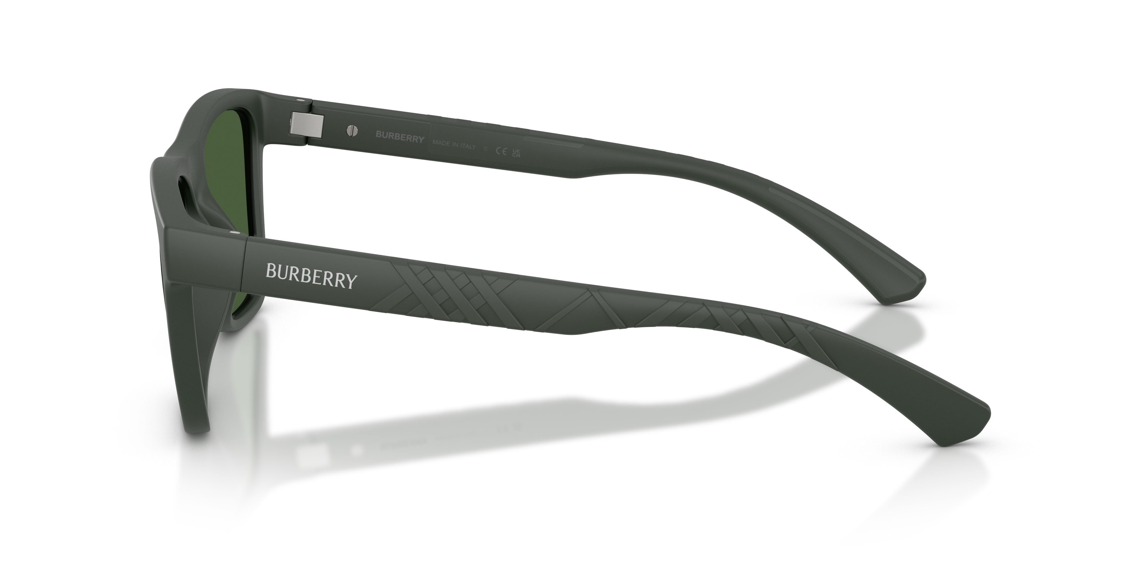 Occhiali da sole Burberry BE 4482U (423271) colore verde opaco forma quadrato lenti verde scuro