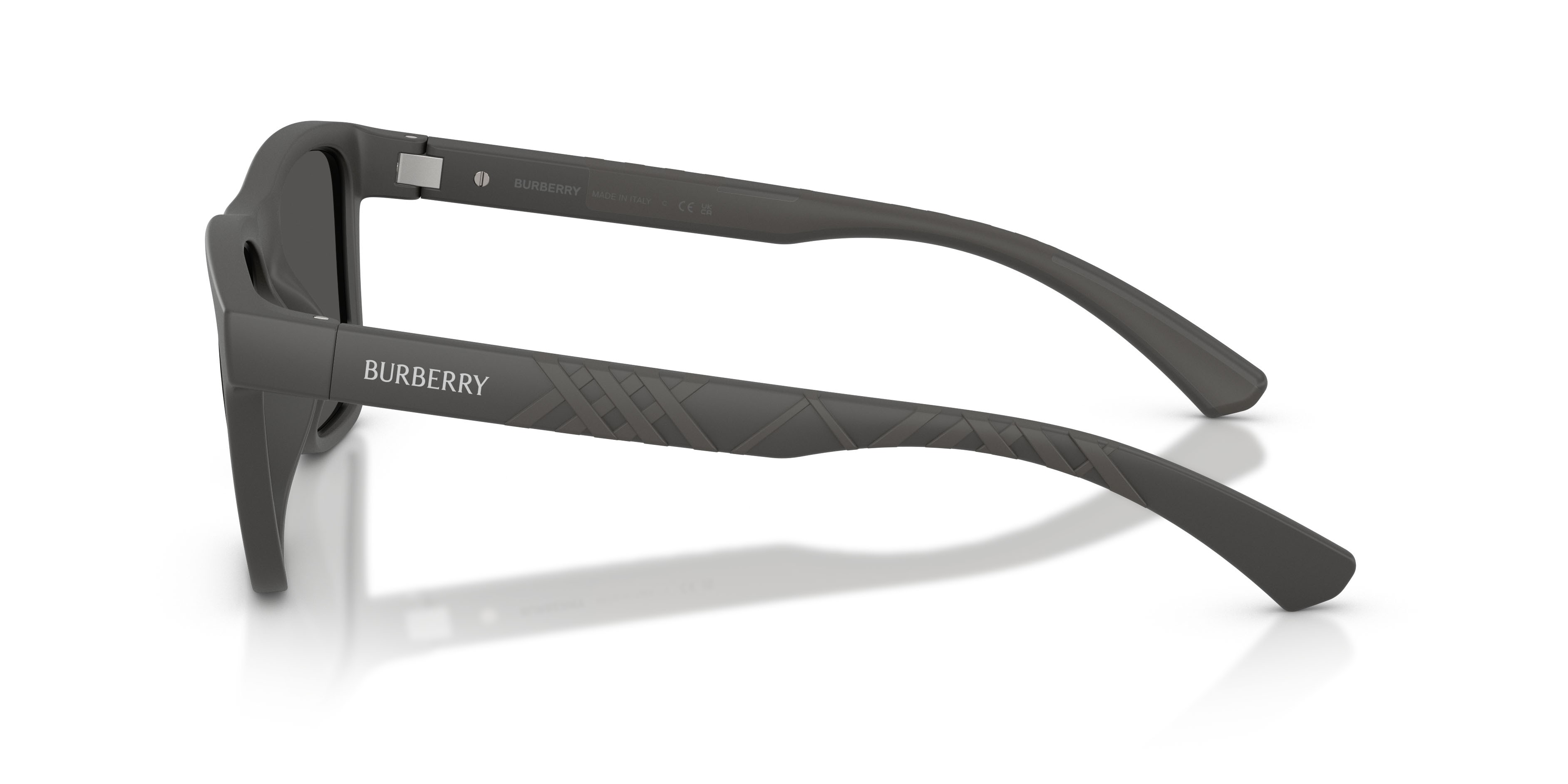 Occhiali da sole Burberry BE 4482U (423387) colore grigio opaco forma quadrato lenti grigio scuro