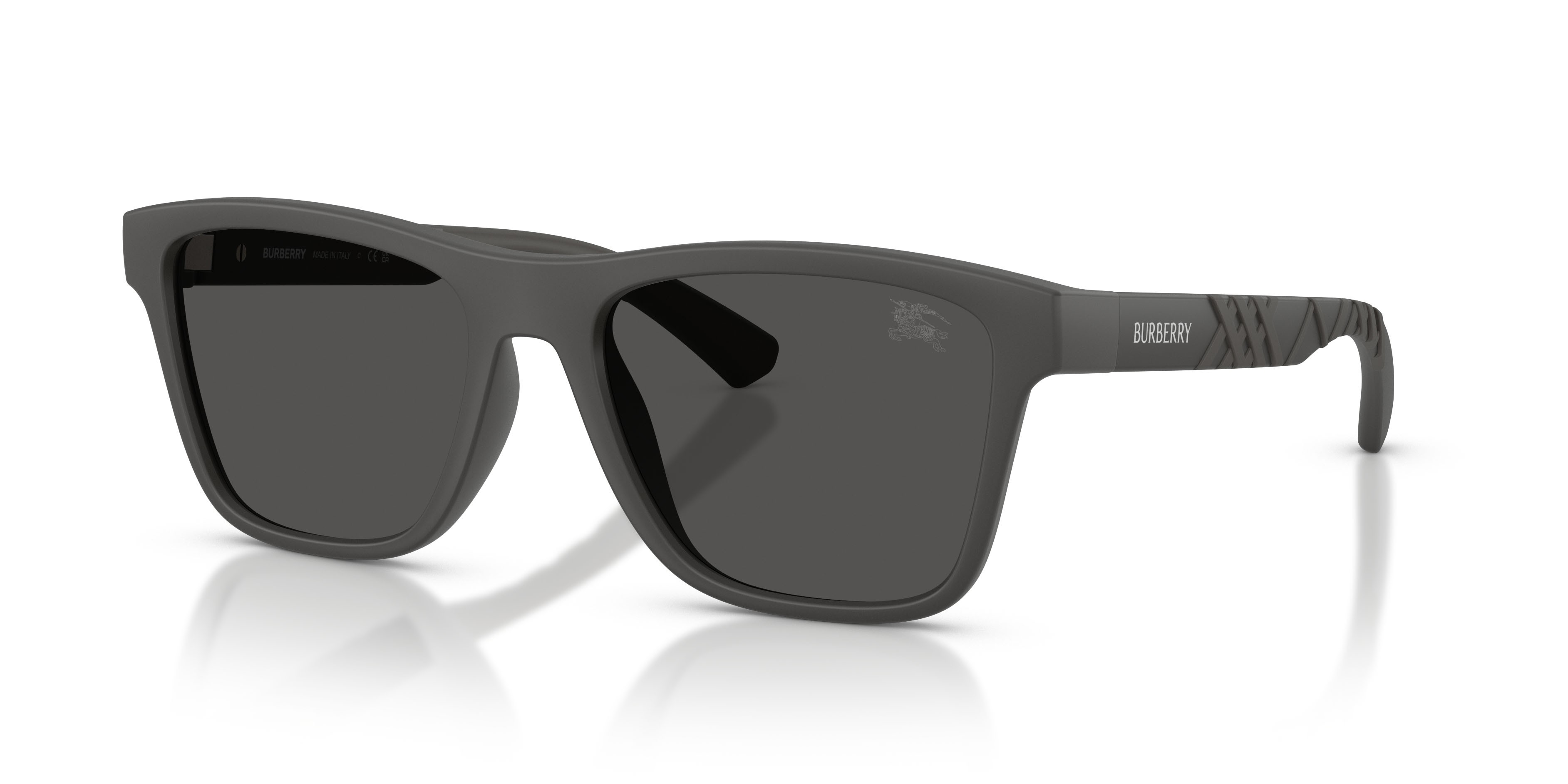 Occhiali da sole Burberry BE 4482U (423387) colore grigio opaco forma quadrato lenti grigio scuro