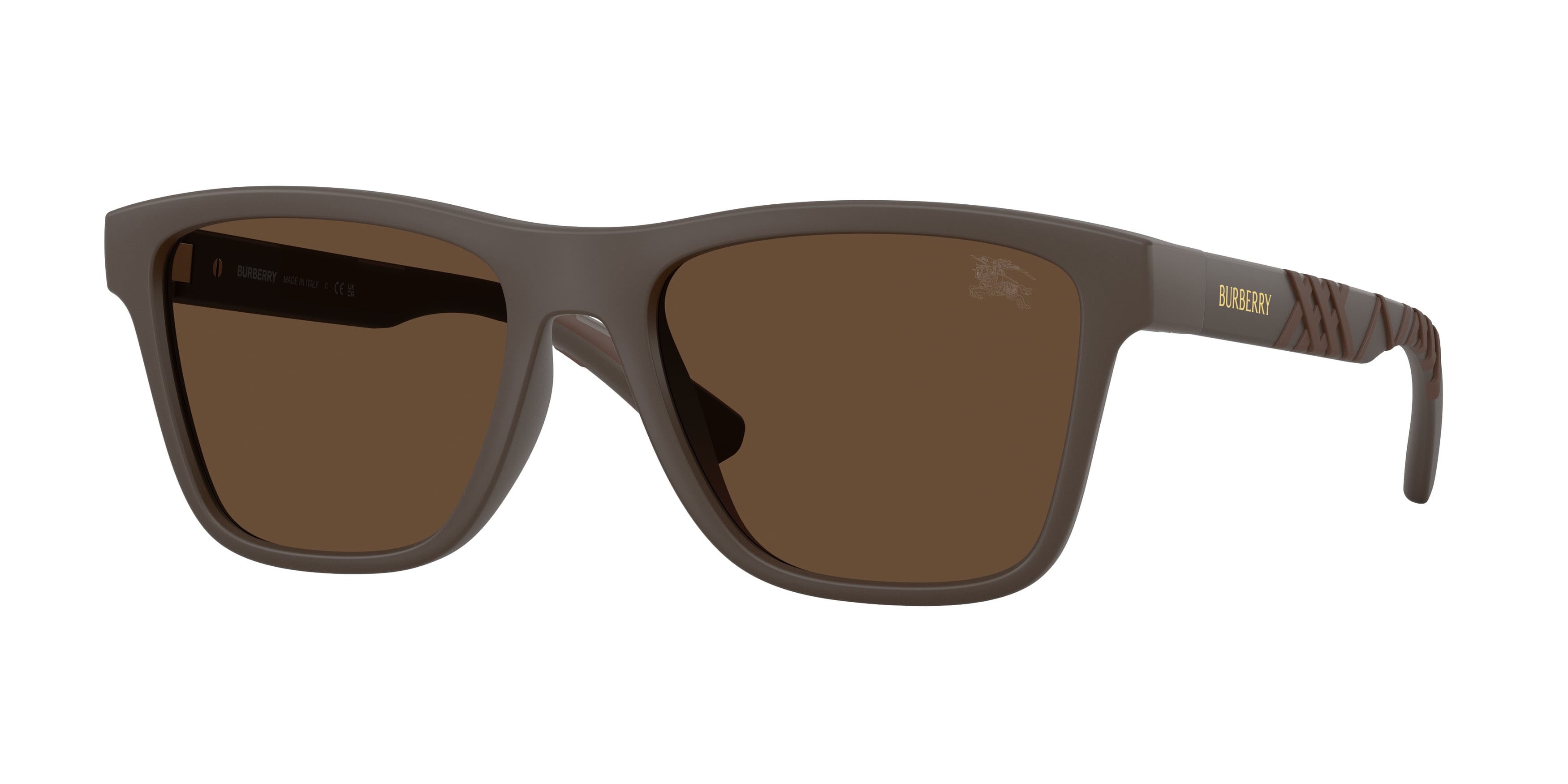 Occhiali da sole Burberry BE 4482U (423473) colore marrone opaco forma quadrato lenti marrone scuro