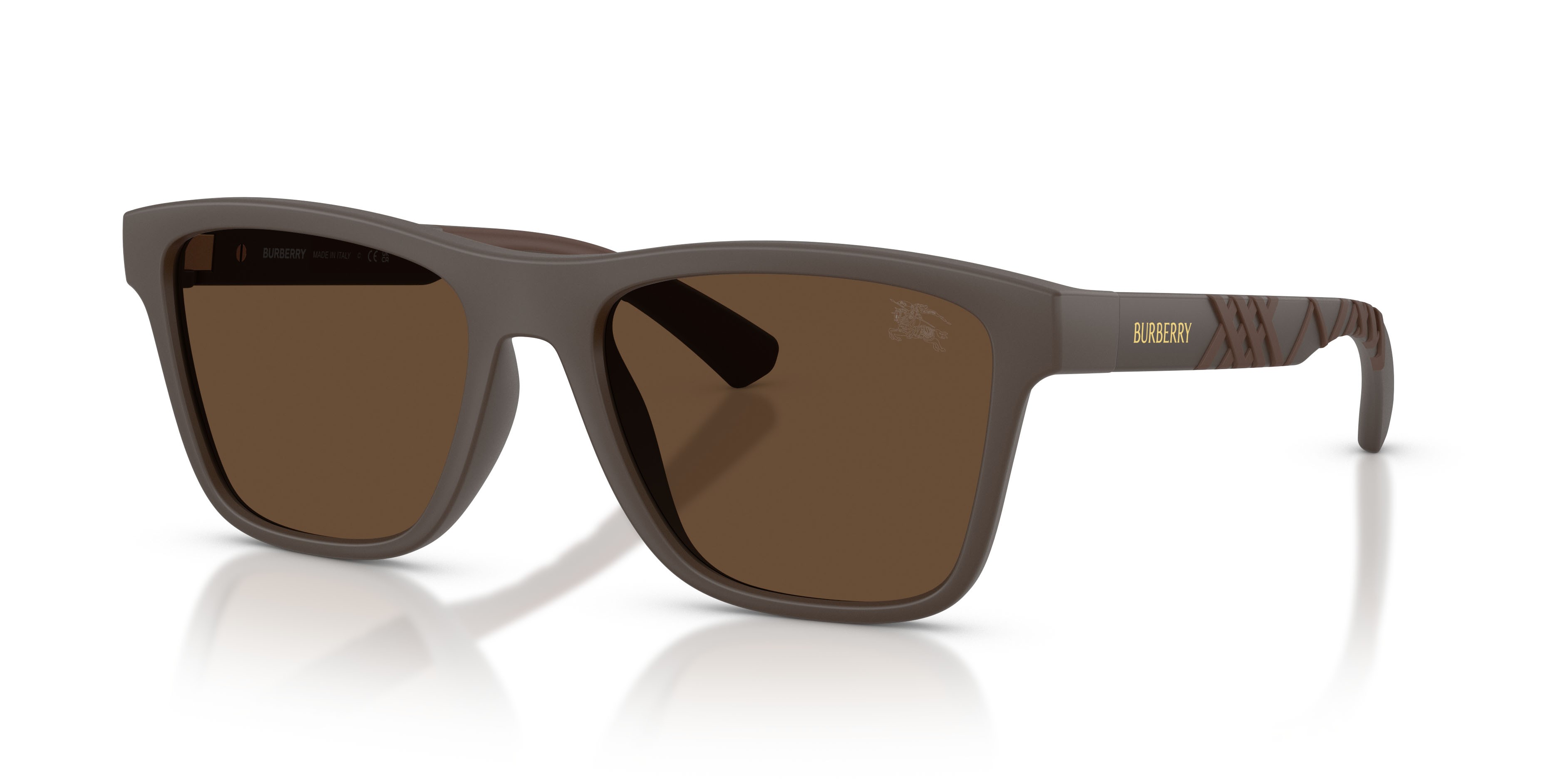 Occhiali da sole Burberry BE 4482U (423473) colore marrone opaco forma quadrato lenti marrone scuro