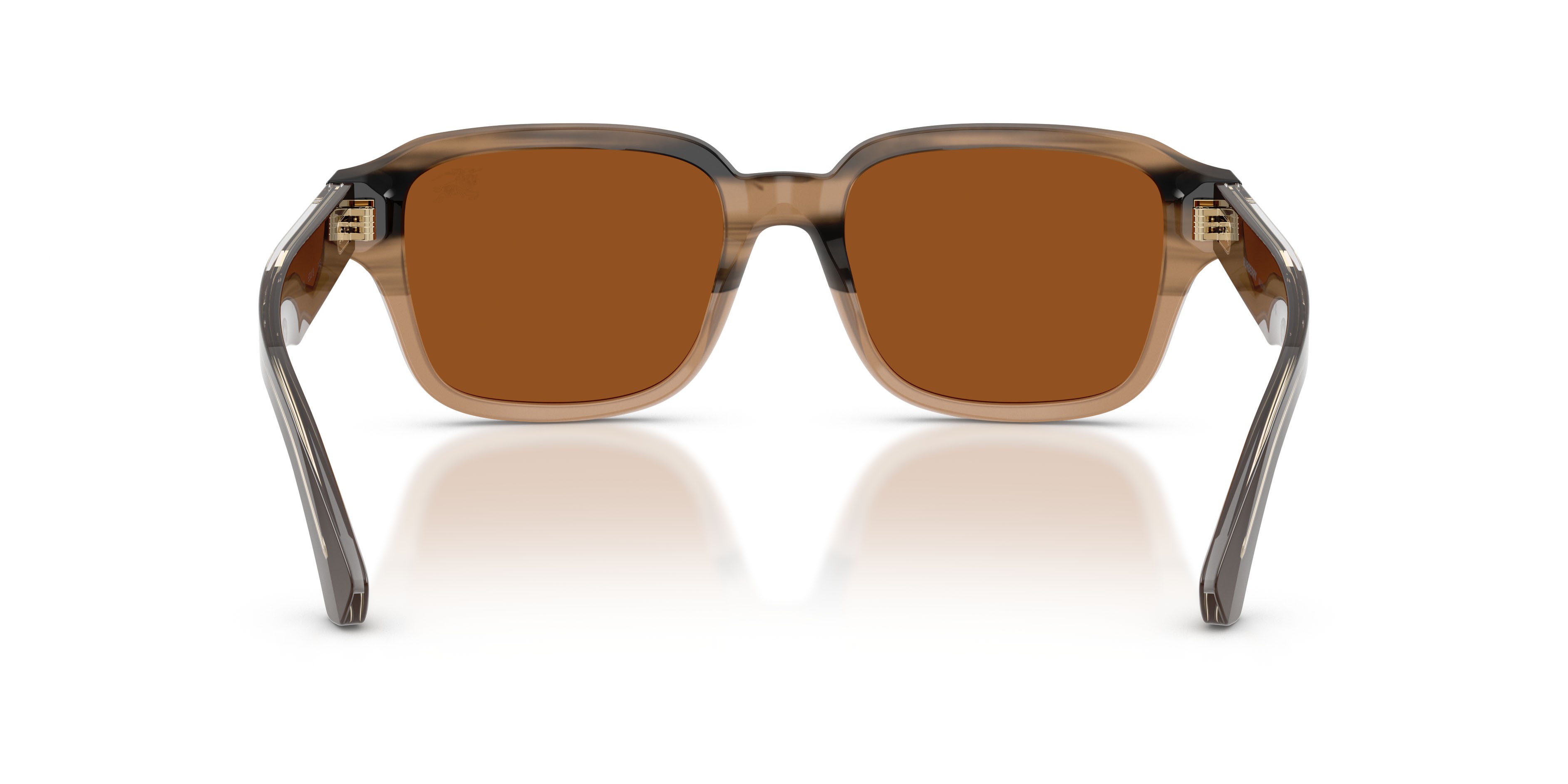 Occhiali da sole Burberry BE 4484 (420773) colore beige striato forma quadrato lenti marrone scuro