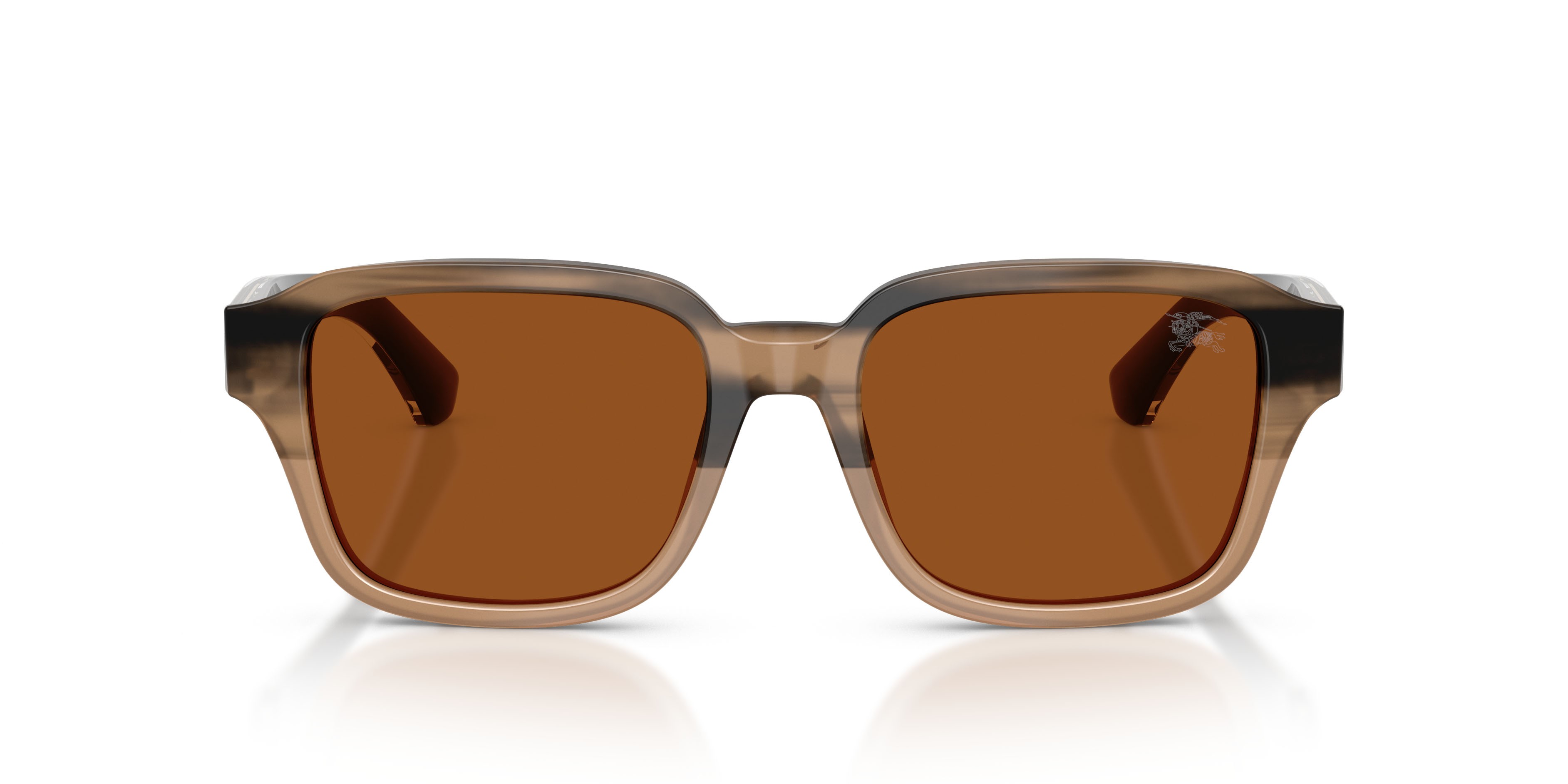 Occhiali da sole Burberry BE 4484 (420773) colore beige striato forma quadrato lenti marrone scuro