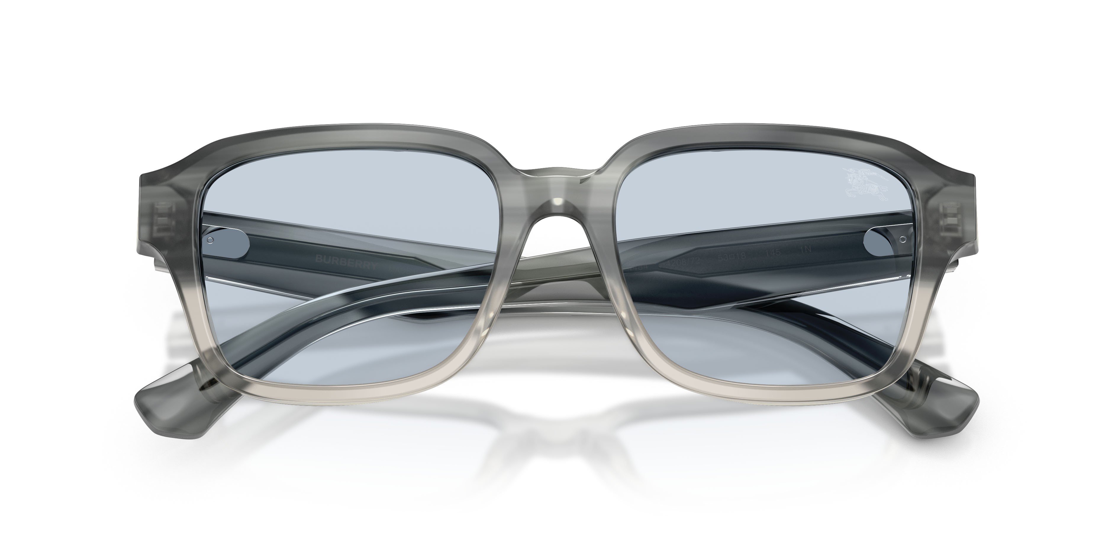 Occhiali da sole Burberry BE 4484 (420872) colore sfumato grigio forma quadrato lenti azzurro