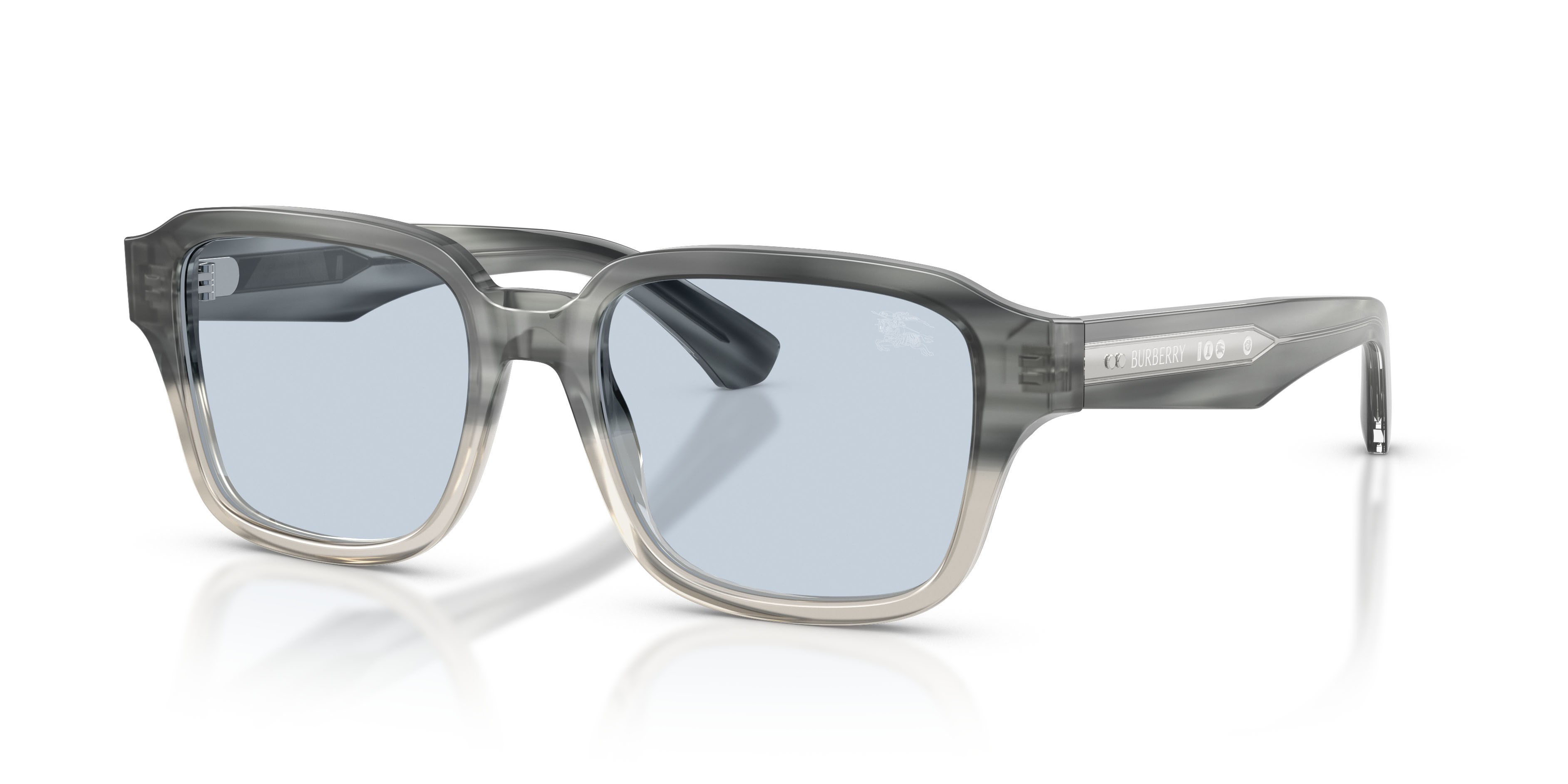 Occhiali da sole Burberry BE 4484 (420872) colore sfumato grigio forma quadrato lenti azzurro