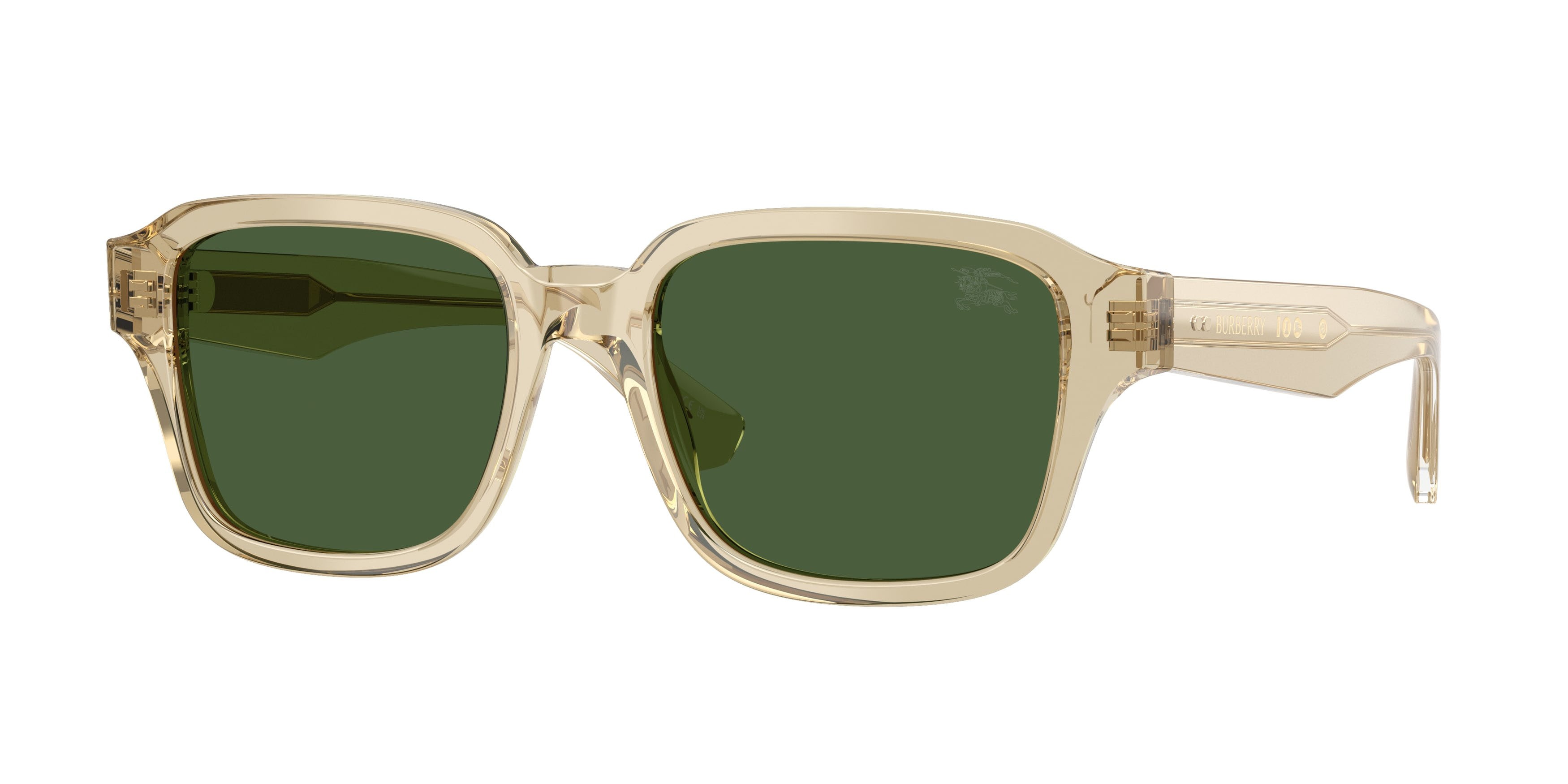 Occhiali da sole Burberry BE 4484 (422671) colore beige forma quadrato lenti verde scuro