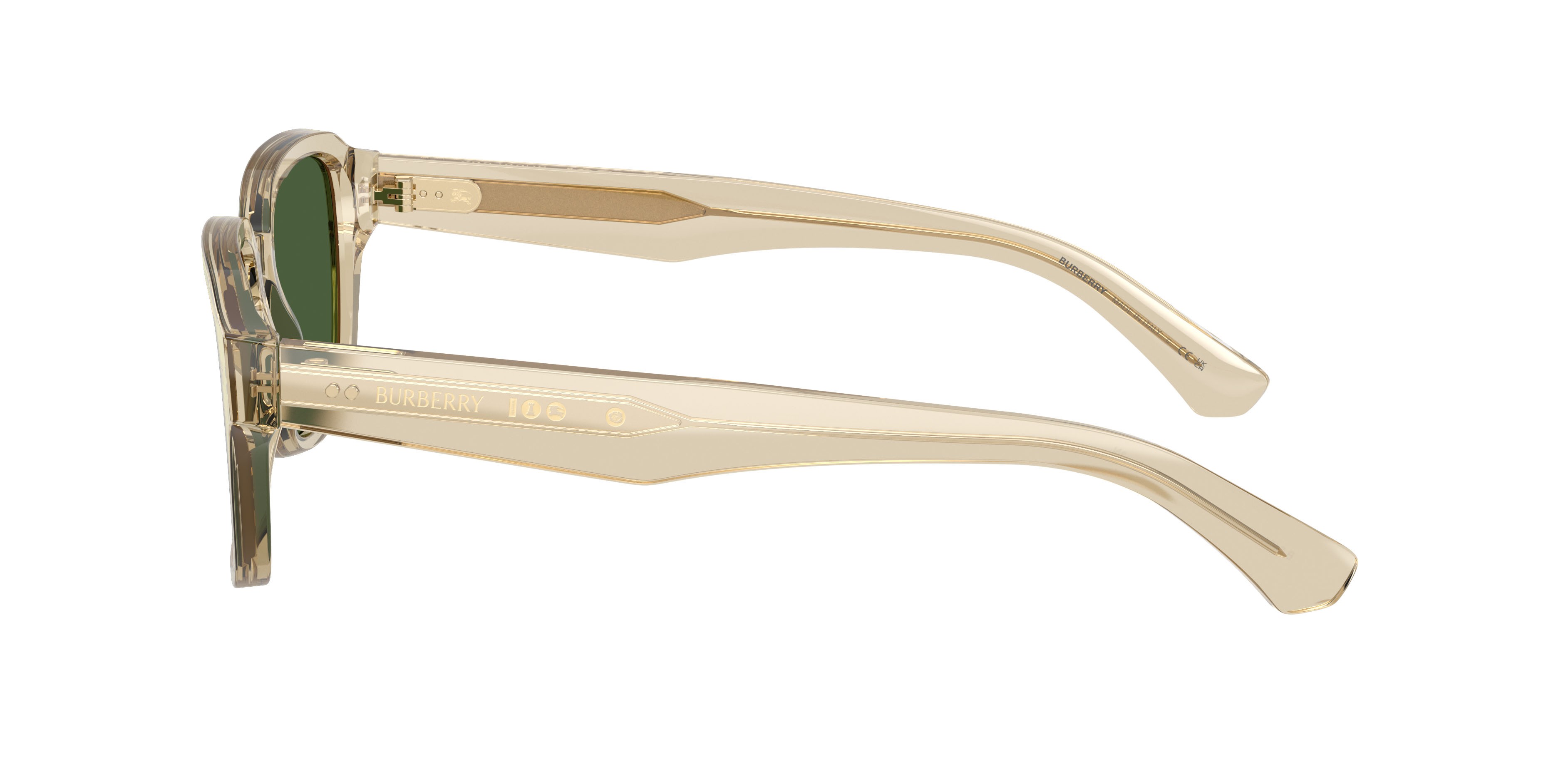 Occhiali da sole Burberry BE 4484 (422671) colore beige forma quadrato lenti verde scuro