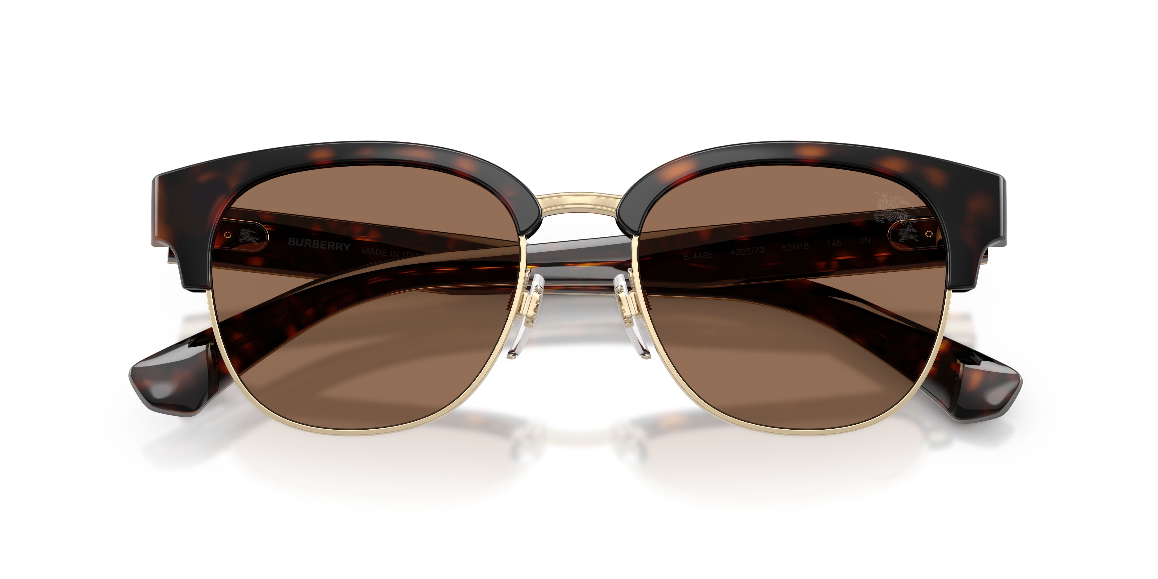 Occhiali da sole Burberry BE 4485 (420573) colore havana scuro forma rotondo lenti marrone scuro