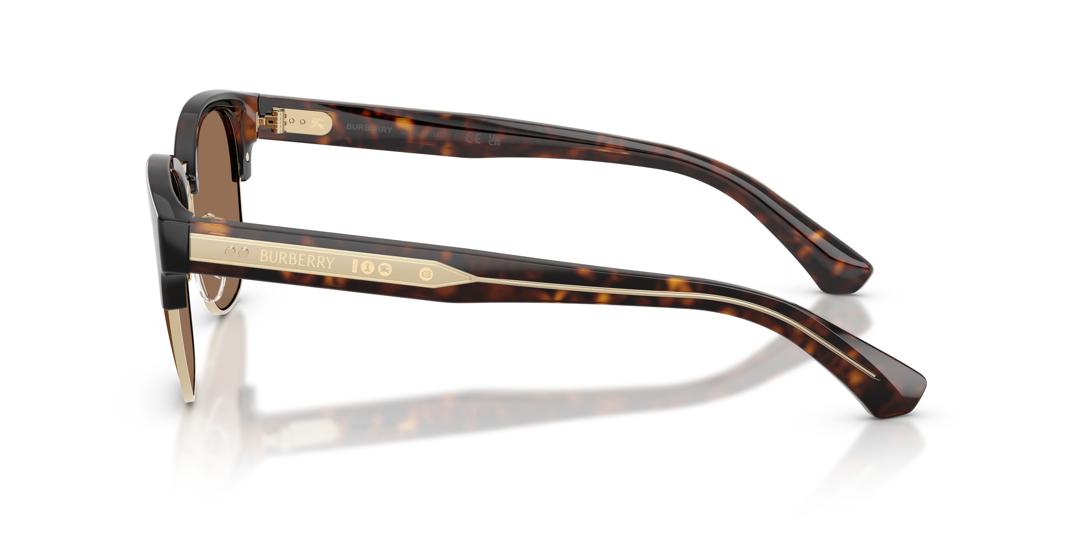 Occhiali da sole Burberry BE 4485 (420573) colore havana scuro forma rotondo lenti marrone scuro