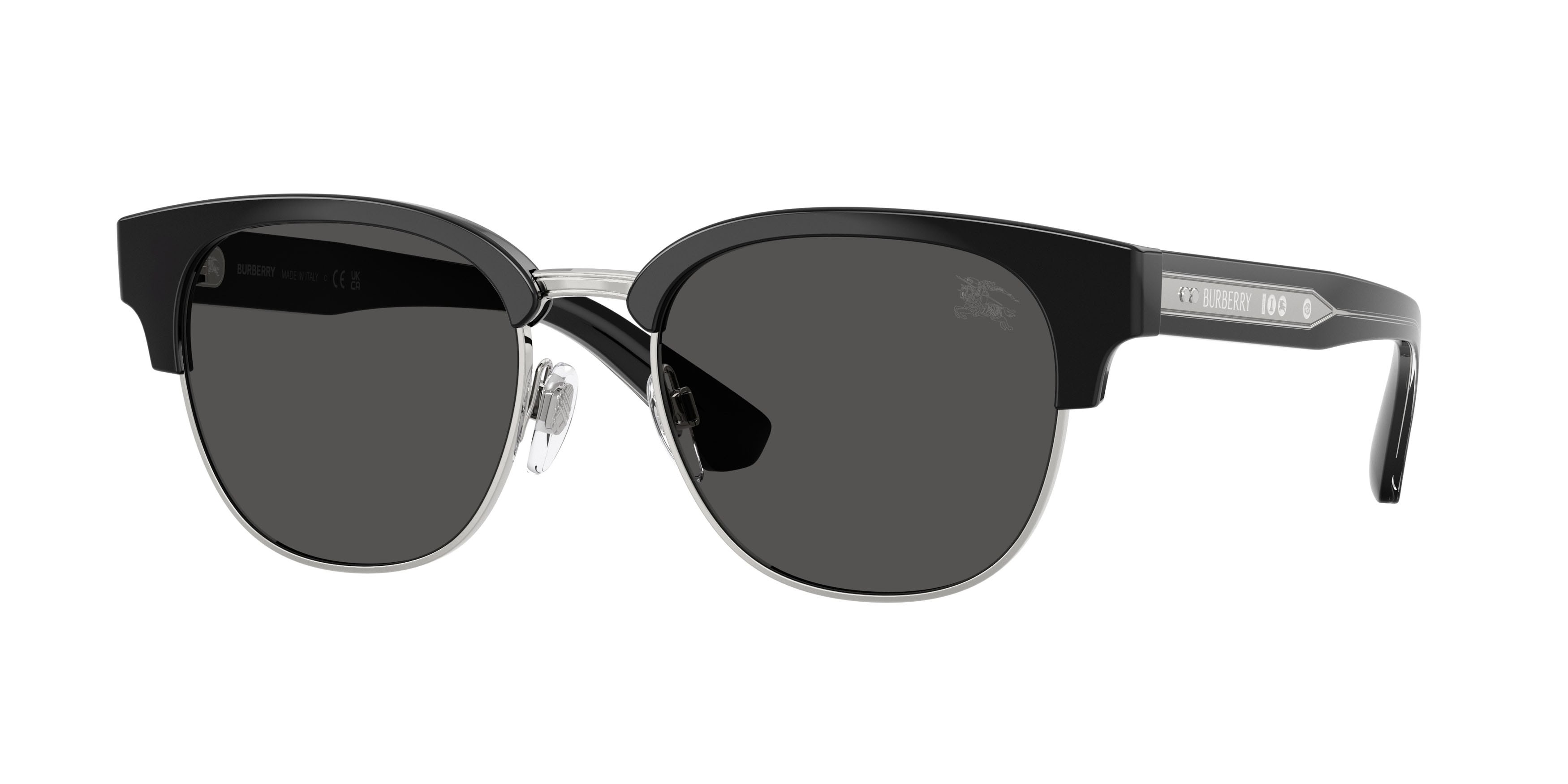 Occhiali da sole Burberry BE 4485 (420687) colore nero forma rotondo lenti grigio scuro
