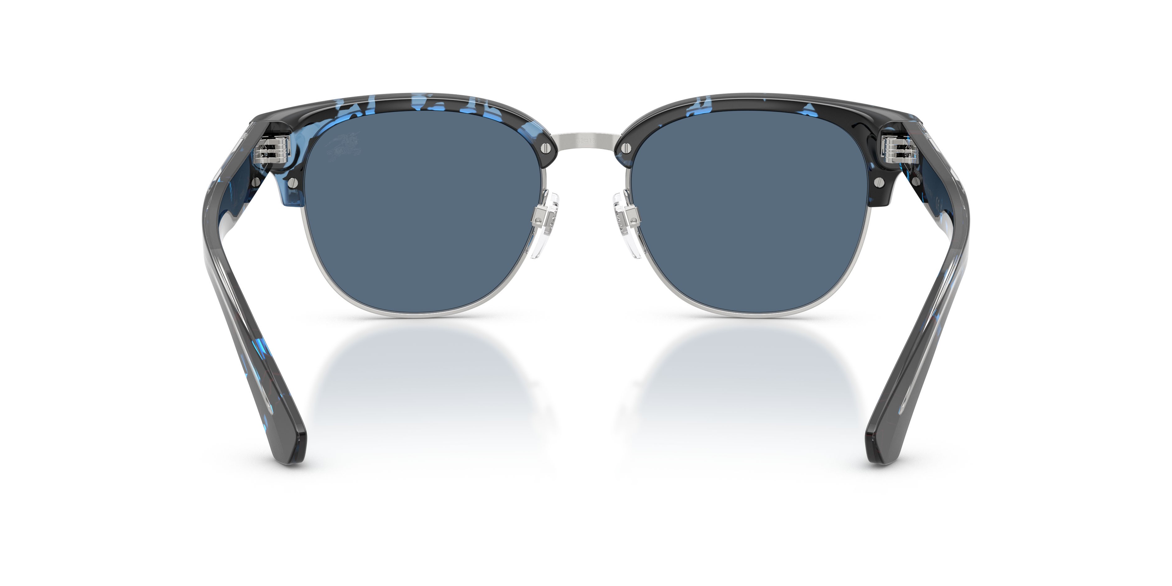 Occhiali da sole Burberry BE 4485 (422480) colore blu havana forma rotondo lenti blu scuro