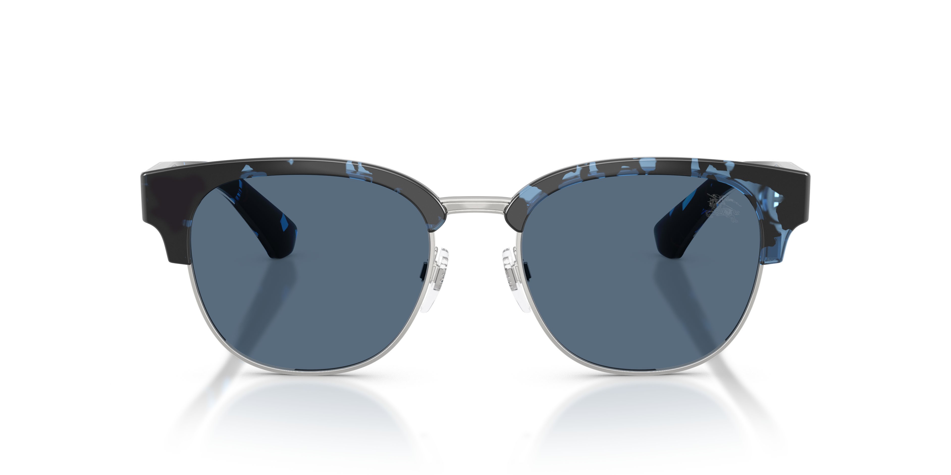 Occhiali da sole Burberry BE 4485 (422480) colore blu havana forma rotondo lenti blu scuro