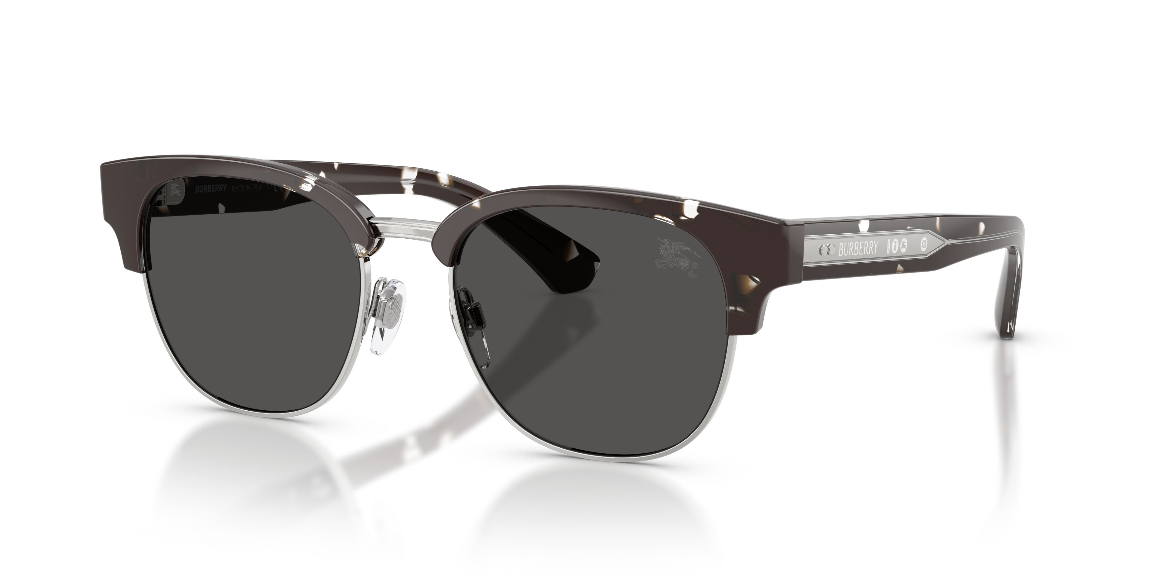 Occhiali da sole Burberry BE 4485 (422587) colore havana nero forma rotondo lenti grigio scuro