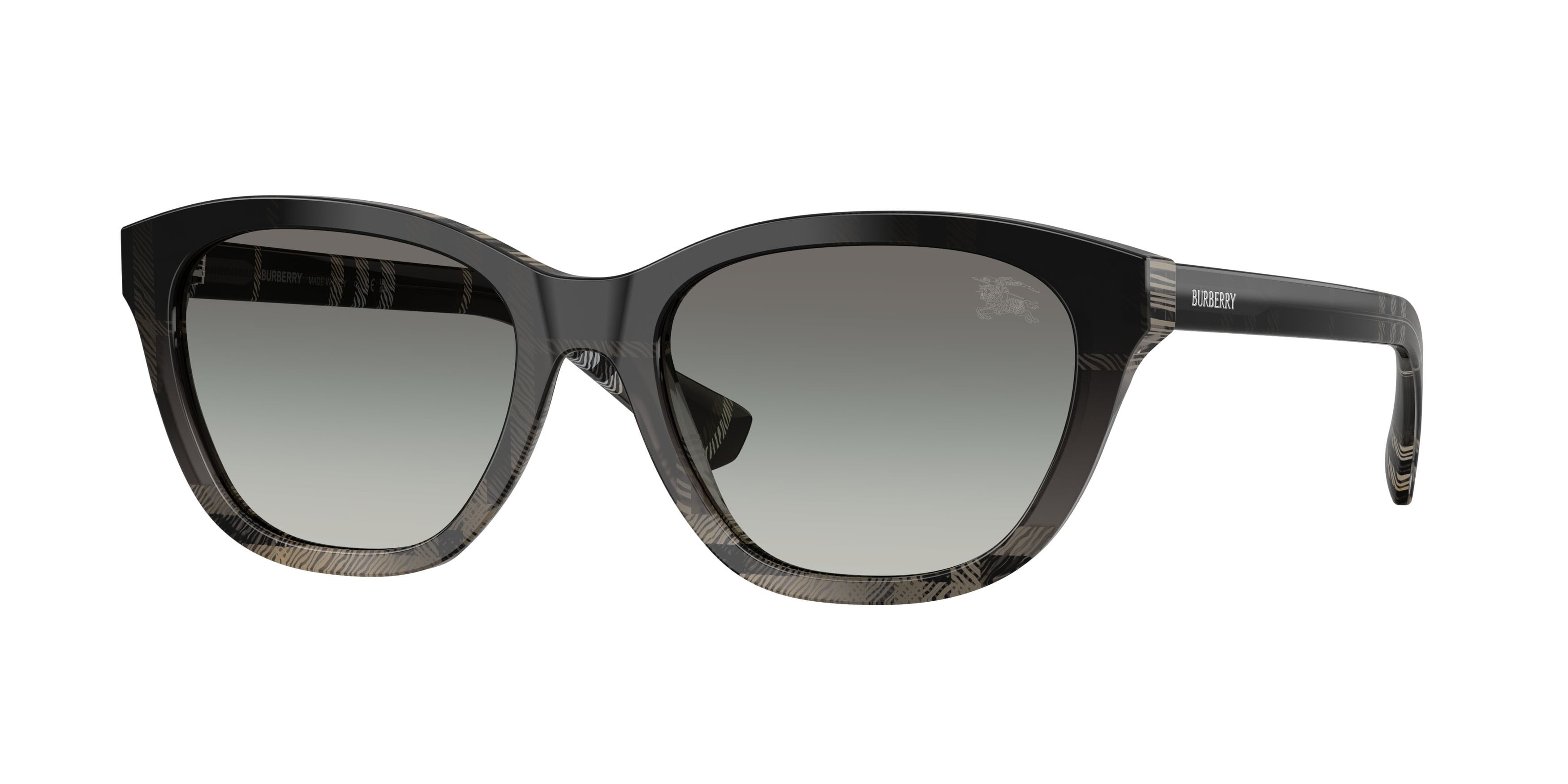 Sunglasses Burberry BE 4486 (42008G) color check gradient grey shape rectangle lenses sfumato grigio