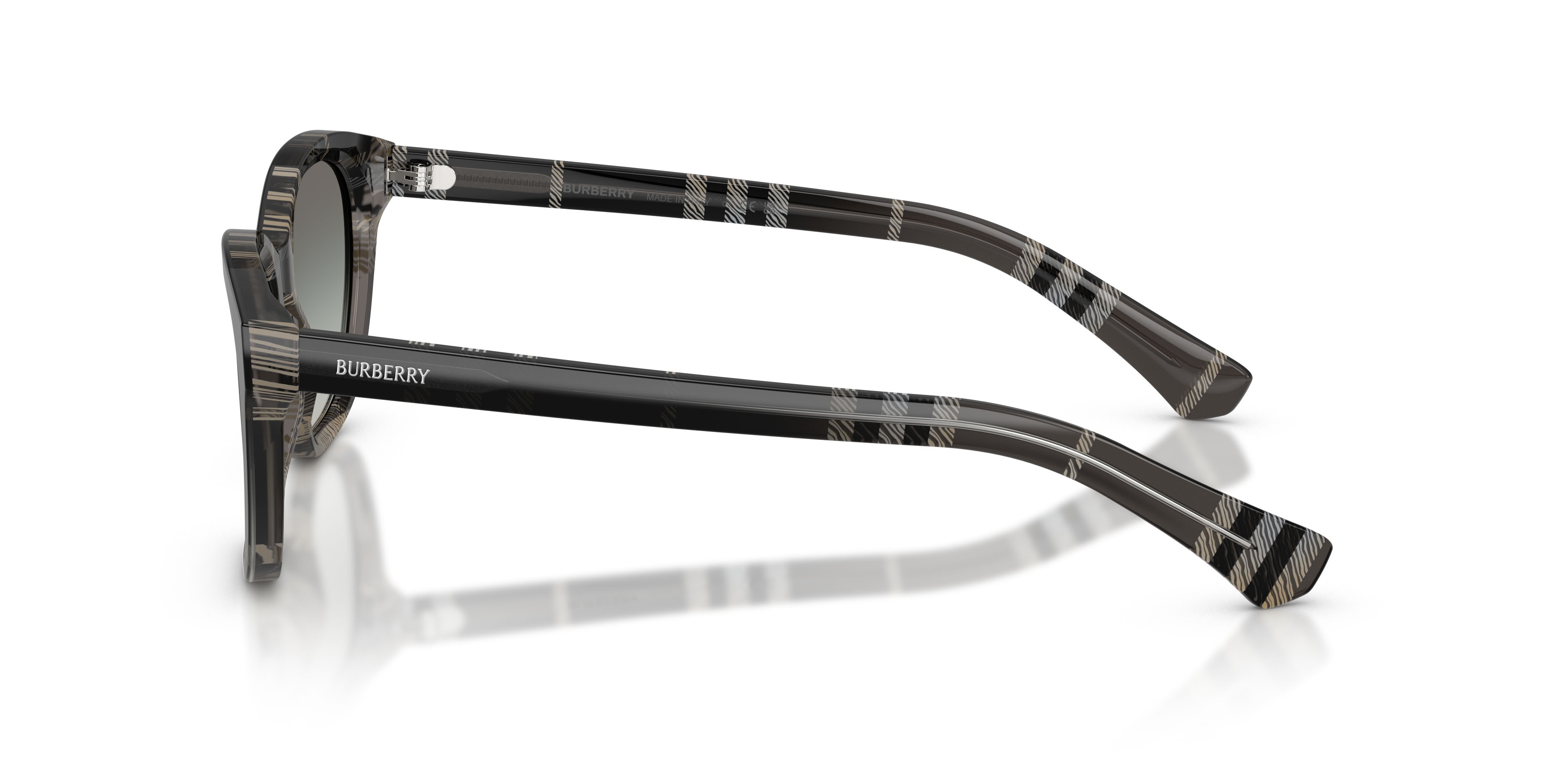 Sunglasses Burberry BE 4486 (42008G) color check gradient grey shape rectangle lenses sfumato grigio