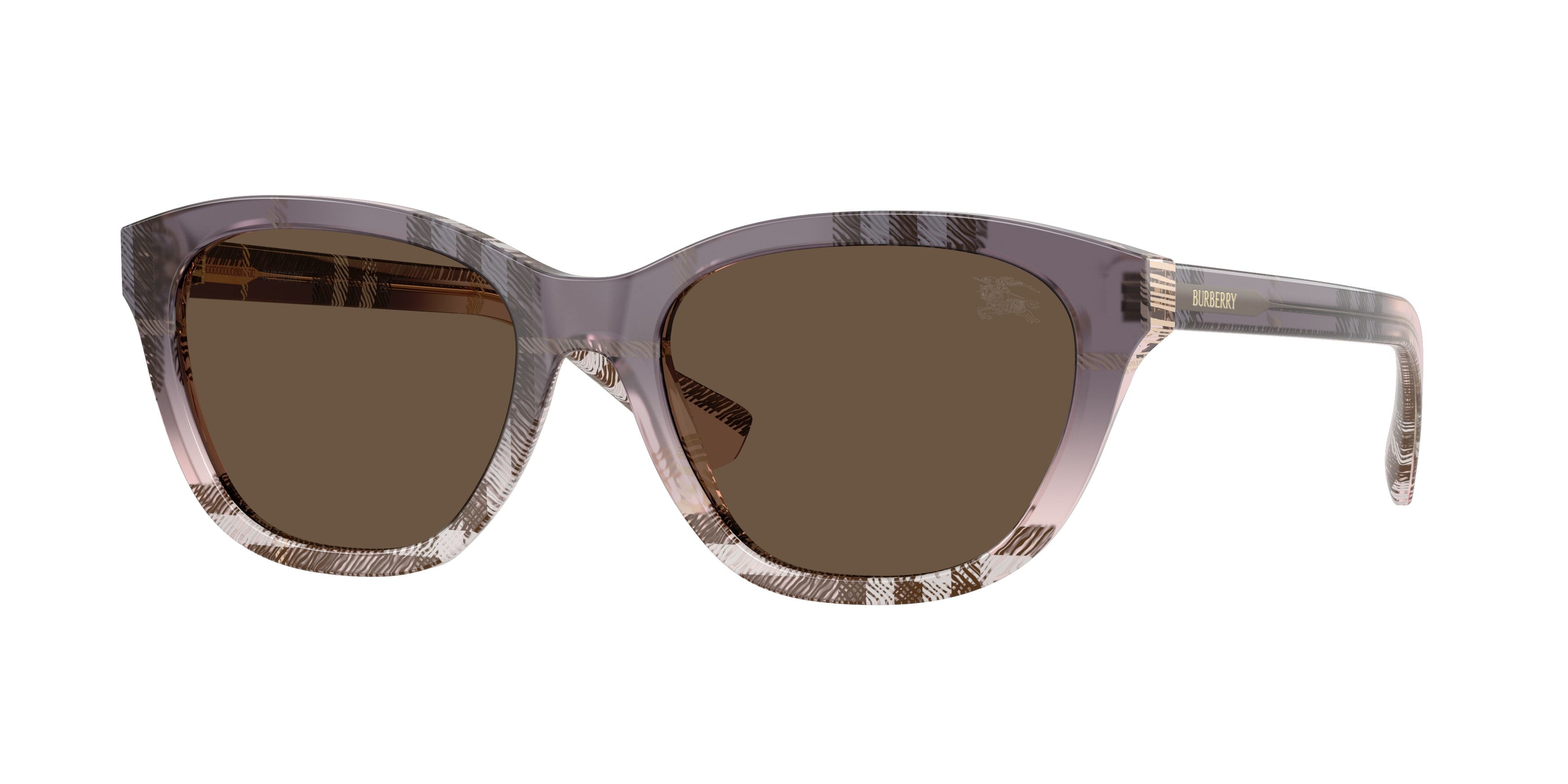 Sunglasses Burberry BE 4486 (422073) color check gradient rose shape rectangle lenses marrone tinta unita