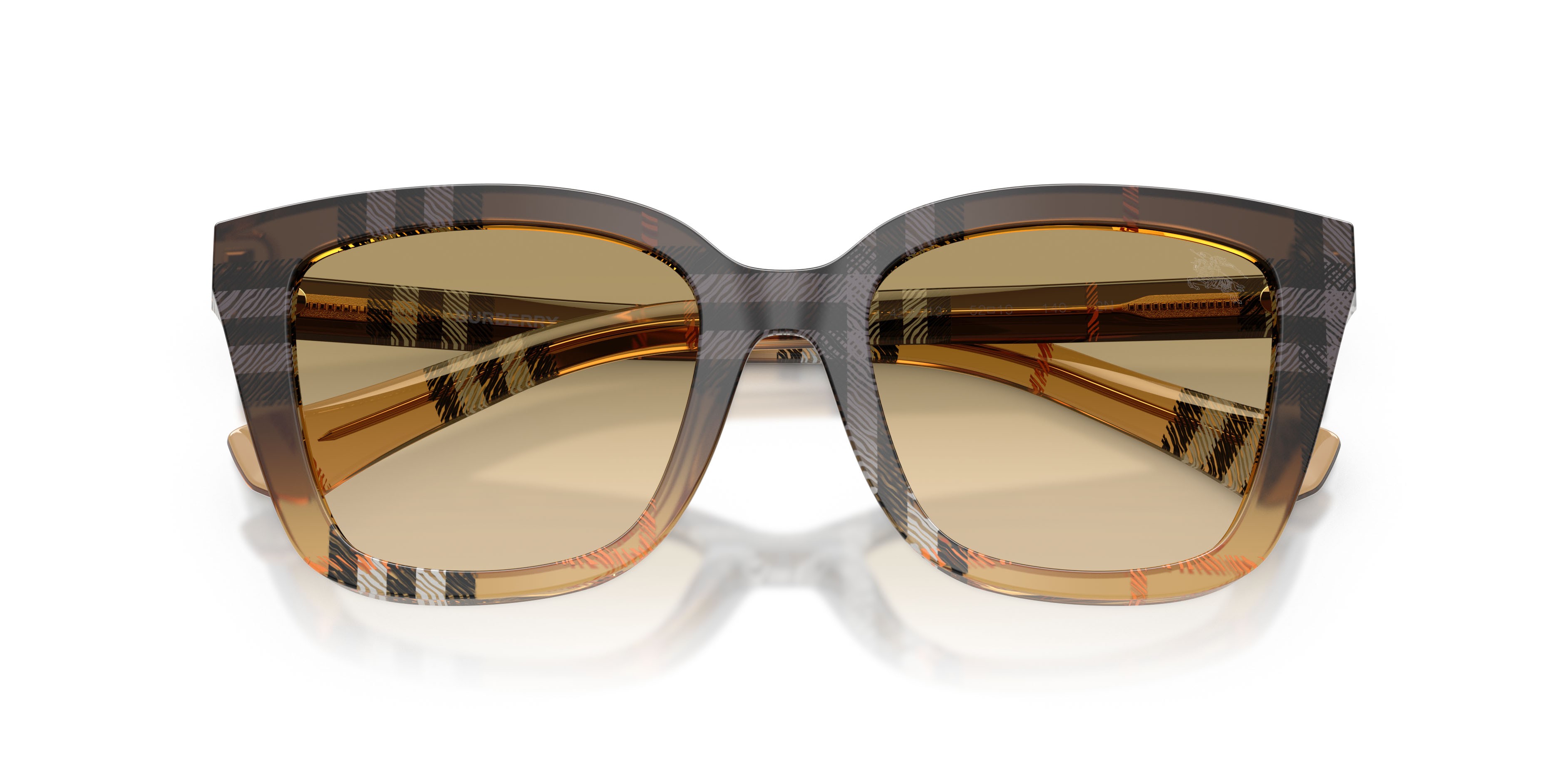 Sunglasses Burberry BE 4487 (420213) color check gradient sand shape square lenses marrone sfumato