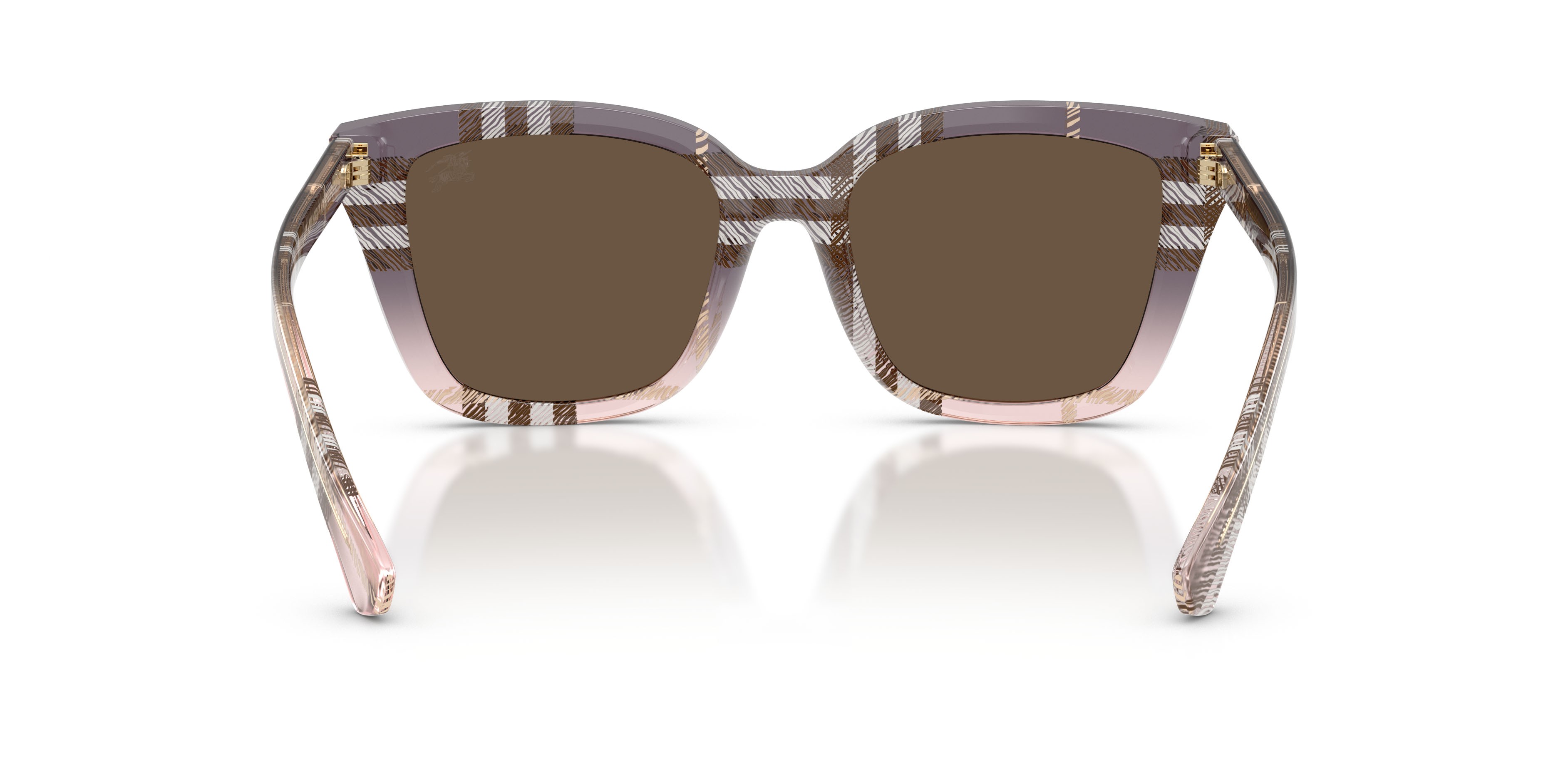 Occhiali da sole Burberry BE 4487 (422073) colore check gradient rose forma quadrato lenti marrone tinta unita