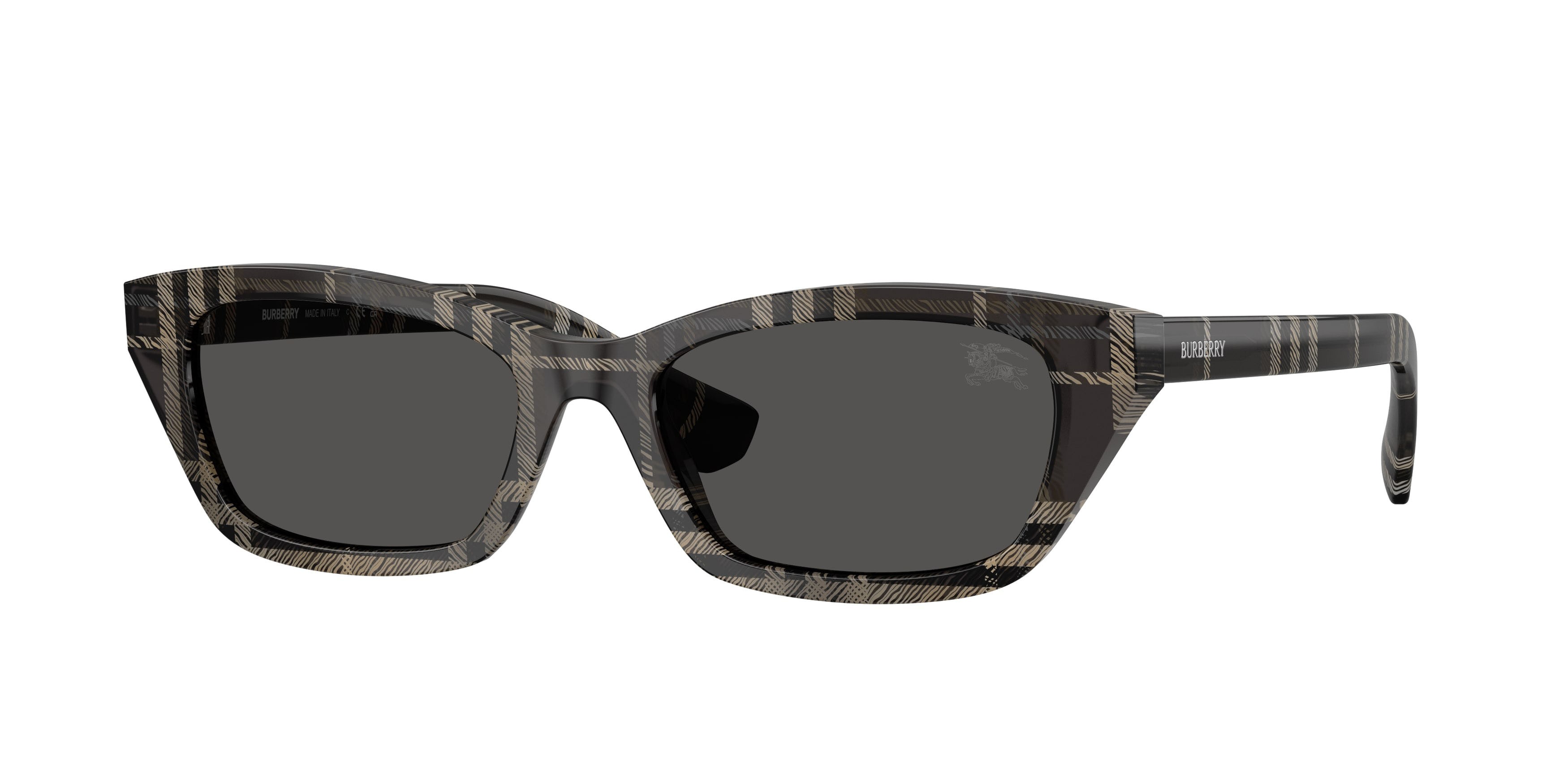 Sunglasses Burberry BE 4488 (419987) color check grey shape rectangle lenses grigio scuro
