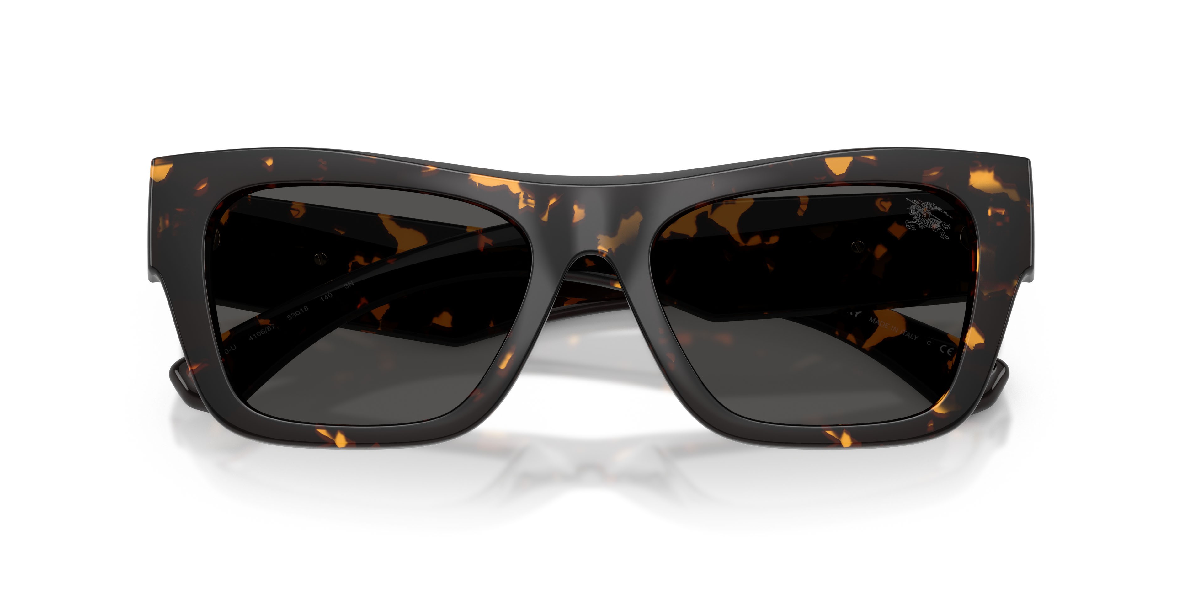 Sunglasses Burberry BE 4490U (410687) color havana giallo shape rectangle lenses grigio scuro