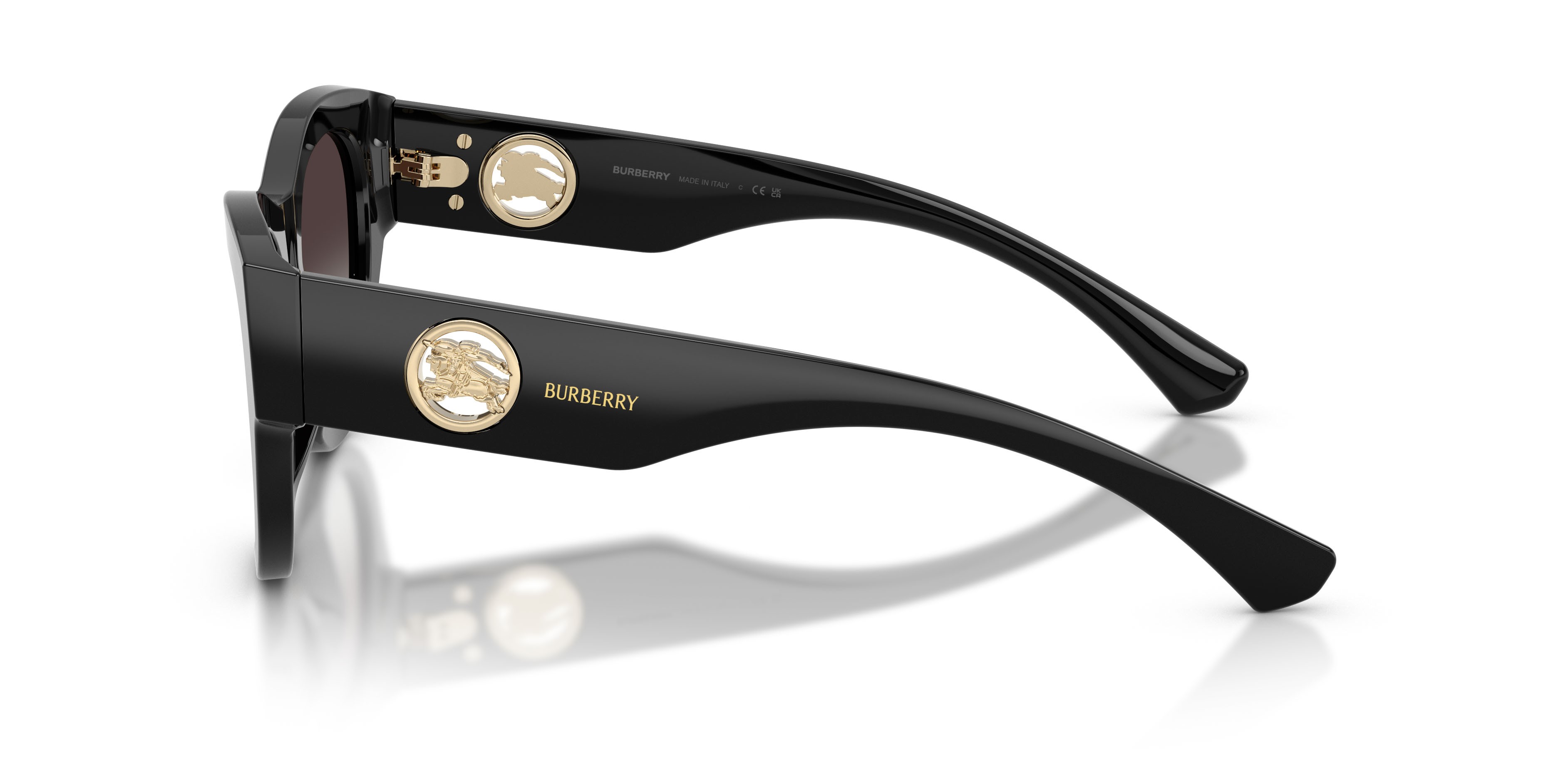 Occhiali da sole Burberry BE 4491 (30018G) colore nero forma rotondo lenti sfumato grigio