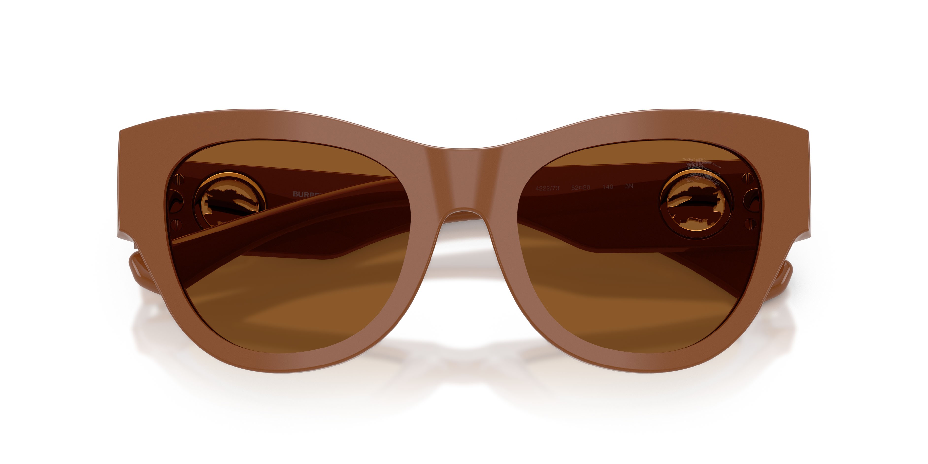 Sunglasses Burberry BE 4491 (422273) color marrone shape round lenses marrone scuro