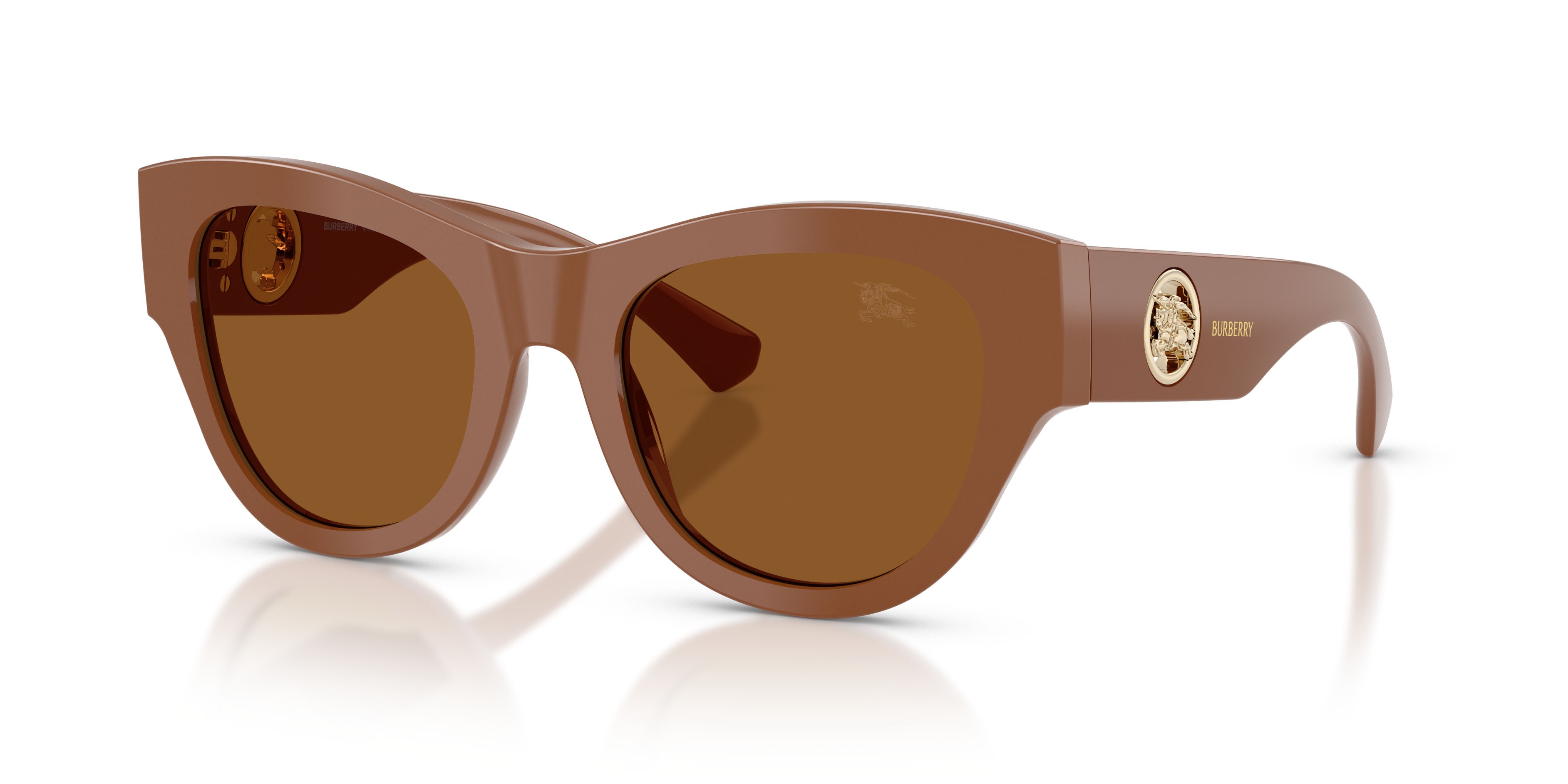Sunglasses Burberry BE 4491 (422273) color marrone shape round lenses marrone scuro