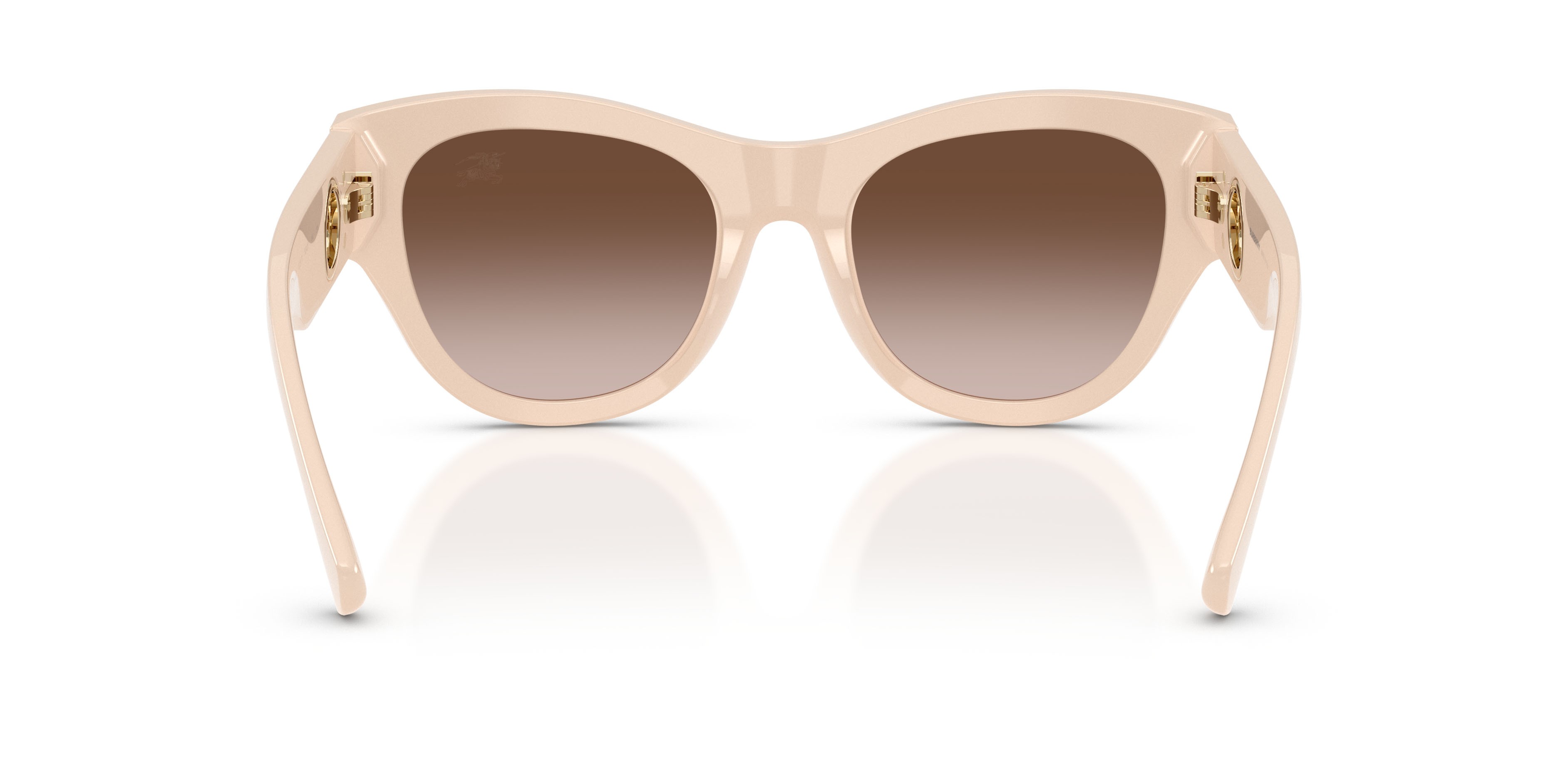 Sunglasses Burberry BE 4491 (422313) color rosa shape round lenses marrone sfumato