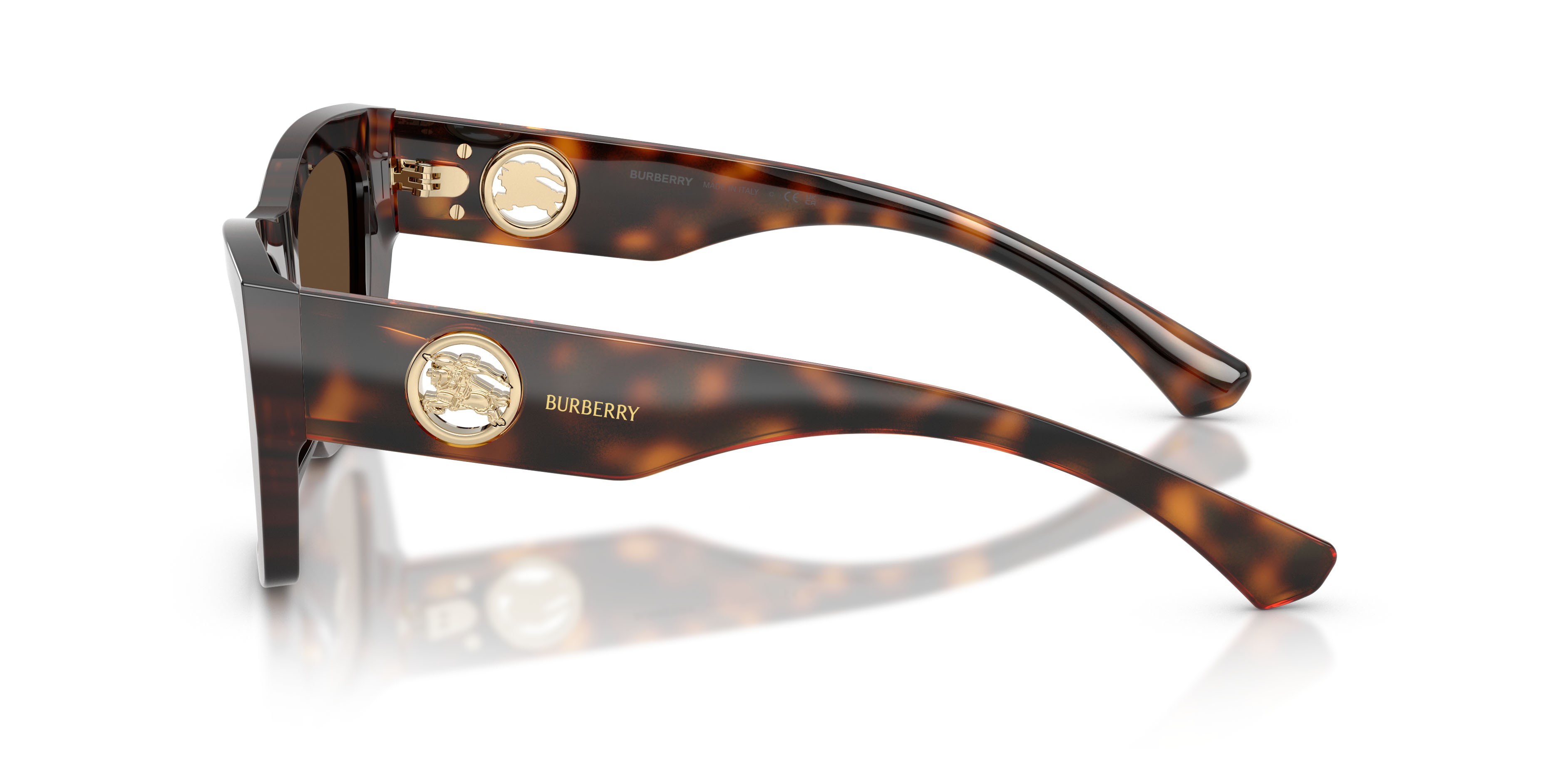 Sunglasses Burberry BE 4492 (300273) color havana scuro shape cat eye lenses marrone scuro